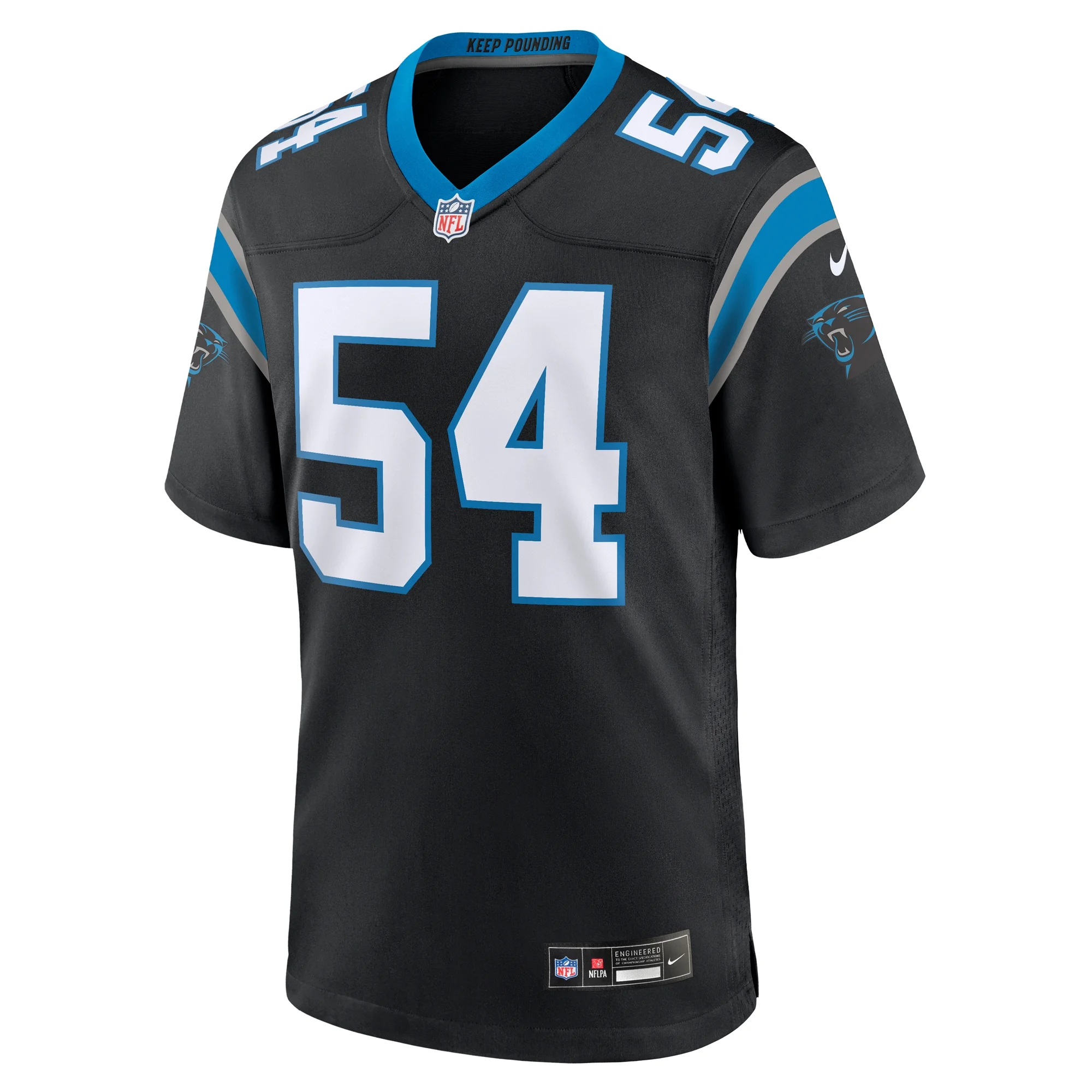 Men's Nike Kamu Grugier-Hill Black Carolina Panthers Game Jersey