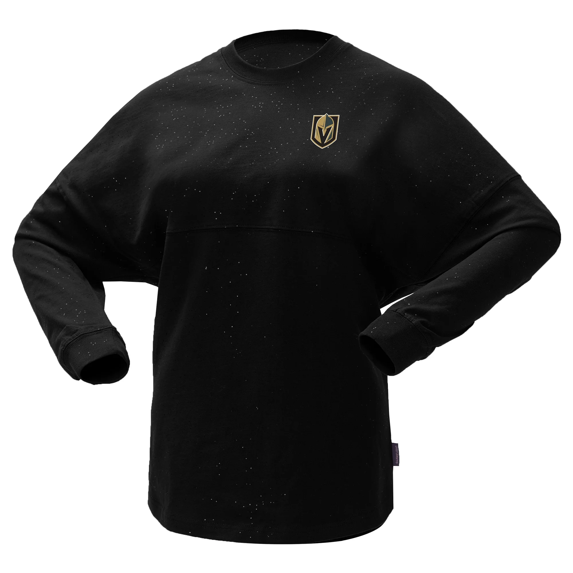 Women's Fanatics Branded Black Vegas Golden Knights 2023 Stanley Cup Champions Sparkle Spirit Jersey Long Sleeve