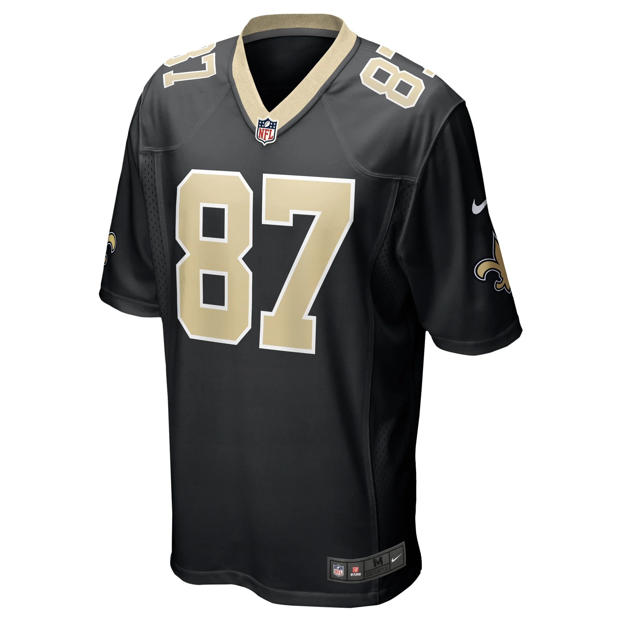 Men's Nike Foster Moreau Black New Orleans Saints Team Game Jersey