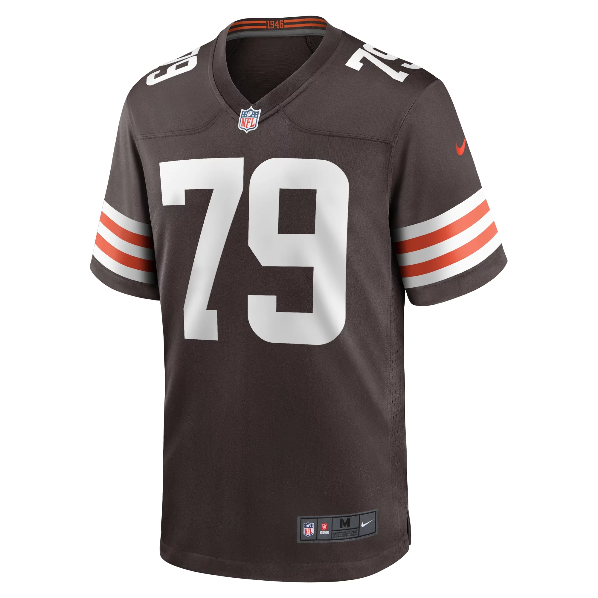 Men's Nike Dawand Jones Brown Cleveland Browns Team Game Jersey