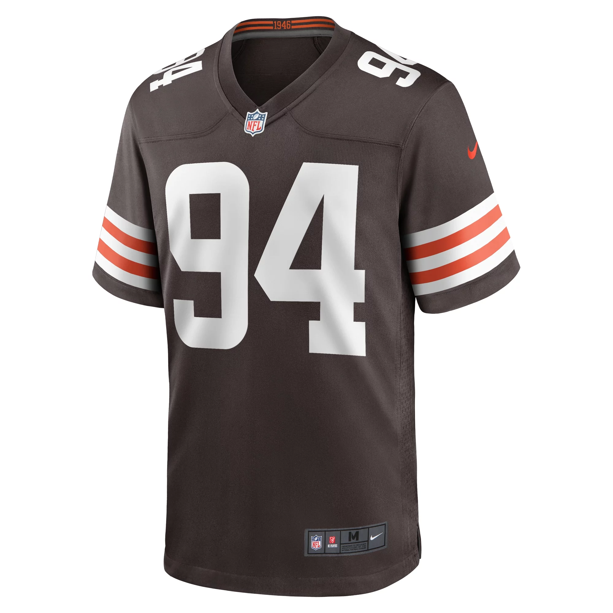 Men's Nike Dalvin Tomlinson Brown Cleveland Browns Game Player Jersey