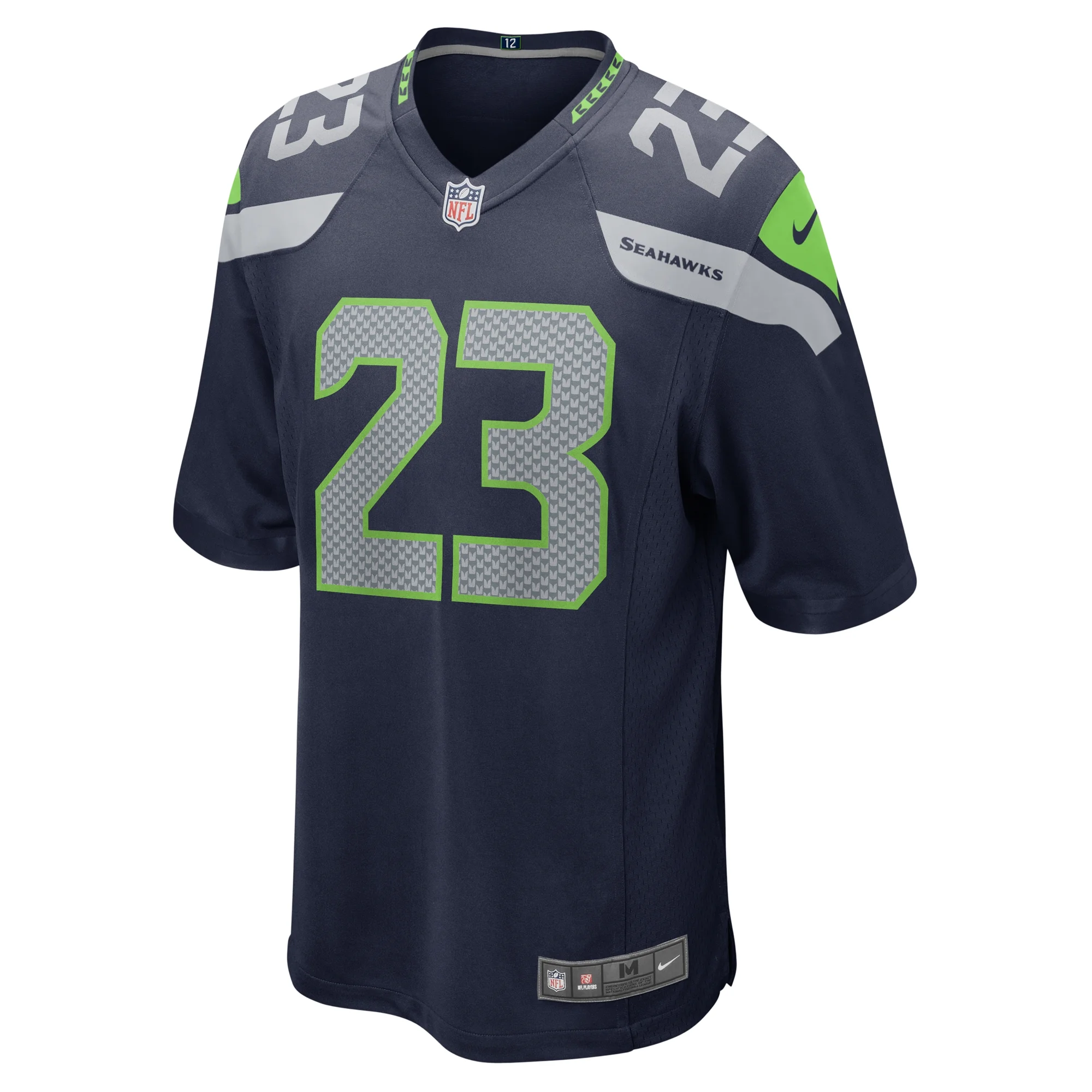 Men's Nike Artie Burns College Navy Seattle Seahawks Game Jersey