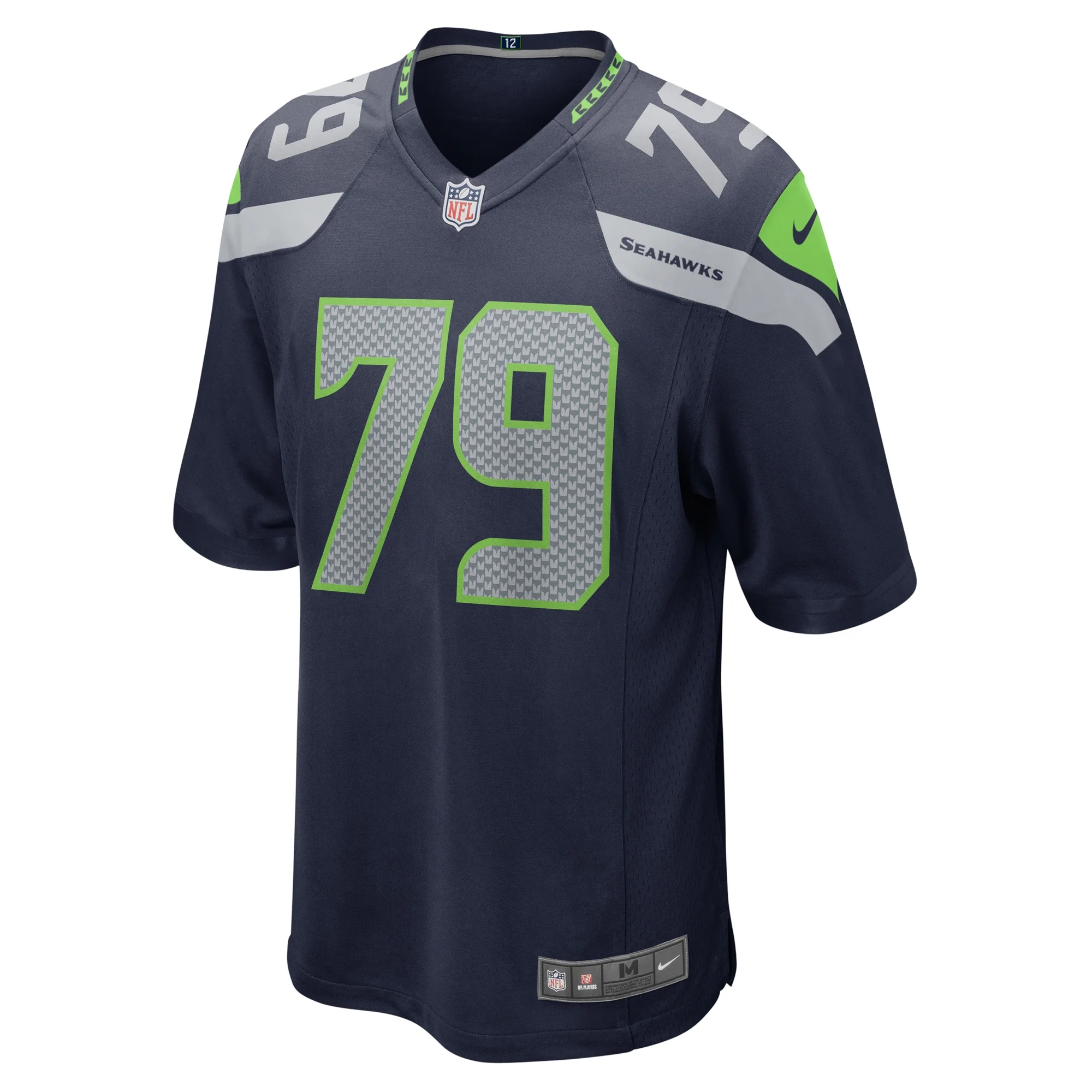 Men's Nike Raiqwon O'Neal College Navy Seattle Seahawks Team Game Jersey