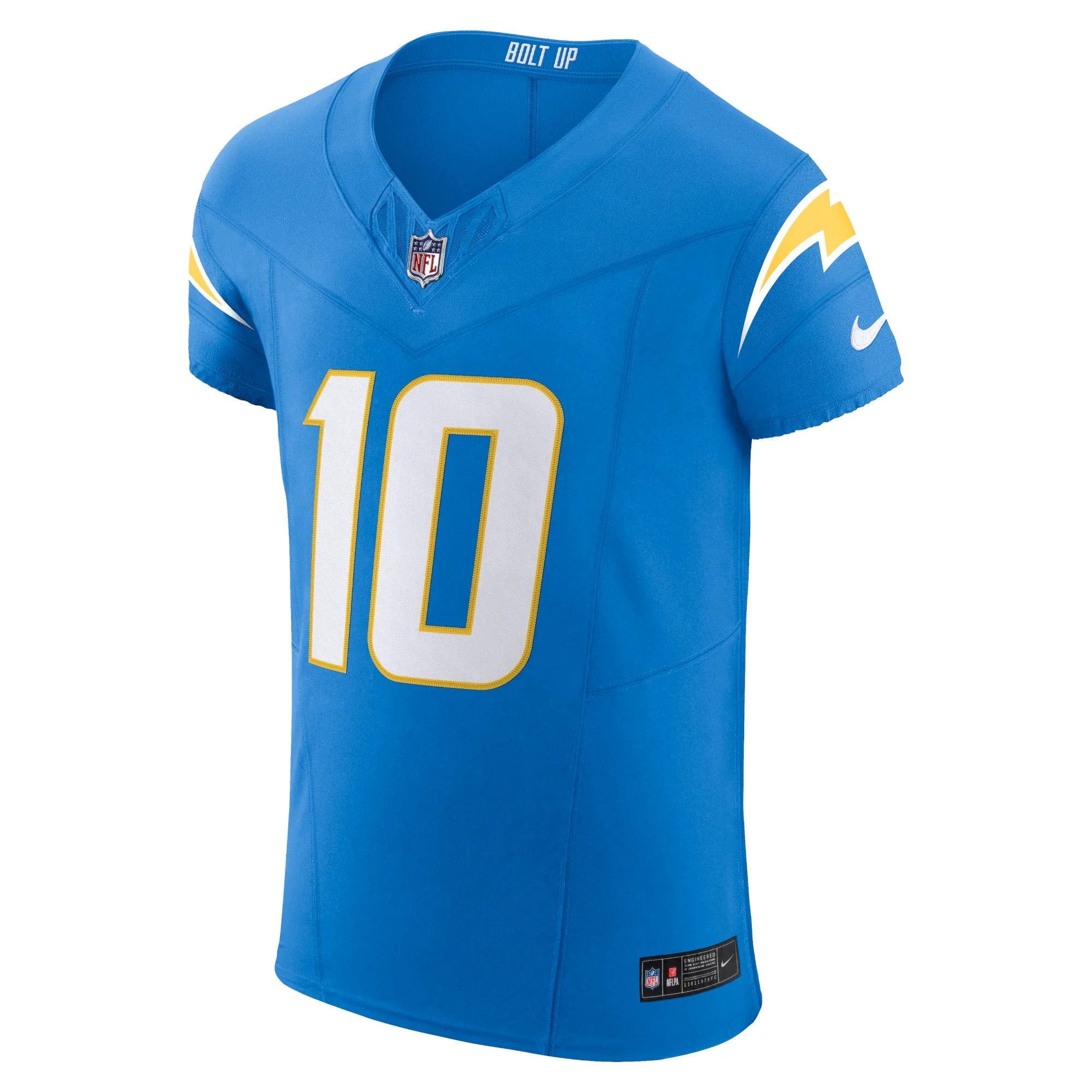 Men's Nike Justin Herbert Powder Blue Los Angeles Chargers Vapor F.U.S.E. Elite Jersey