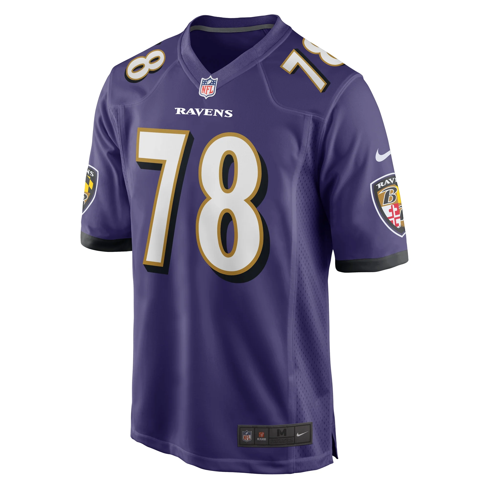 Men's Nike Morgan Moses Purple Baltimore Ravens Game Player Jersey