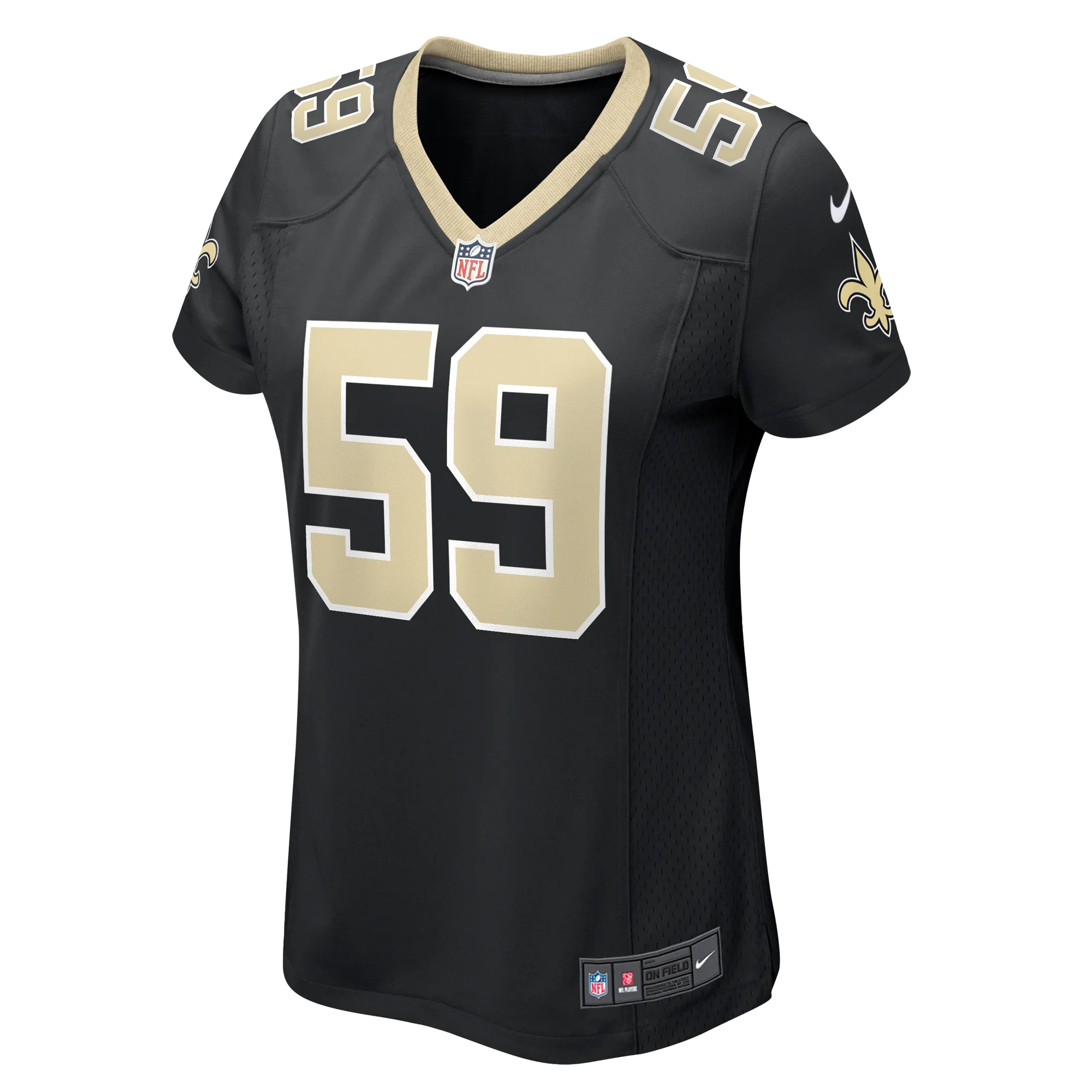 Women's Nike Jordan Willis Black New Orleans Saints Team Game Jersey