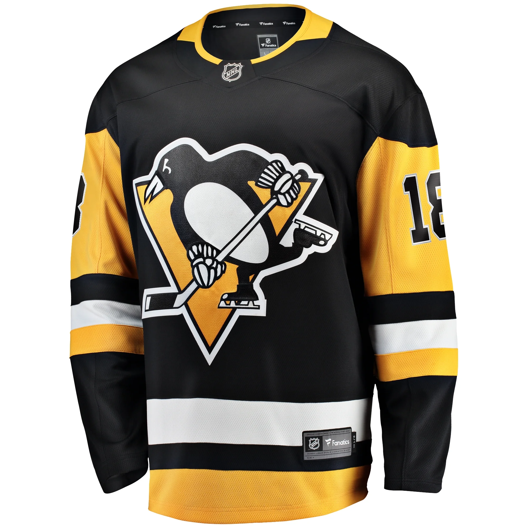 Men's Fanatics Andreas Johnsson Black Pittsburgh Penguins Home Breakaway Jersey