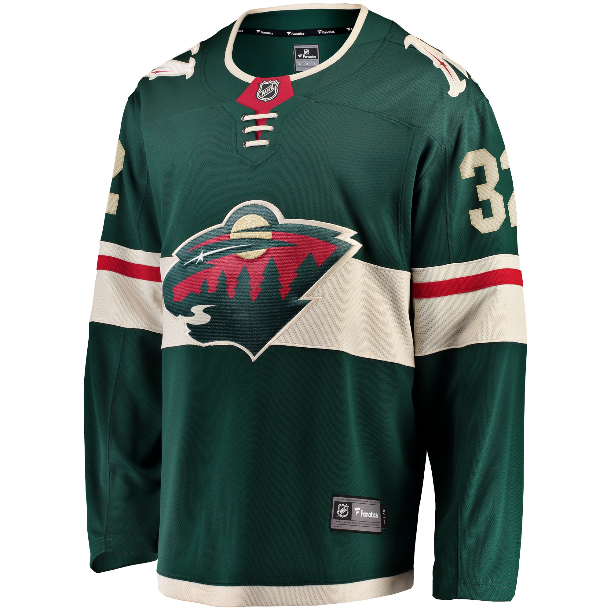 Men's Fanatics Filip Gustavsson Green Minnesota Wild Home Breakaway Player Jersey