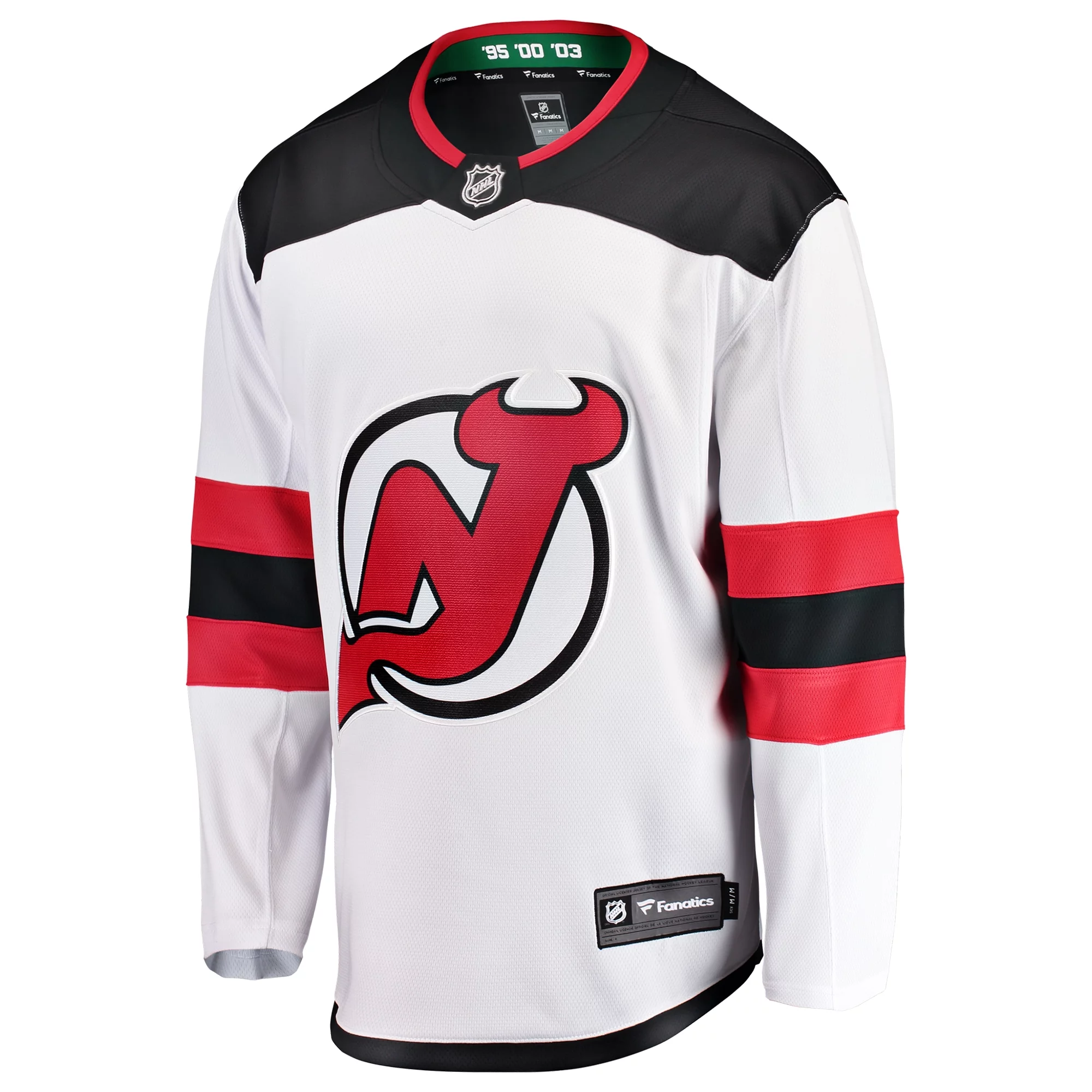 Men's Fanatics White New Jersey Devils Breakaway Away Jersey