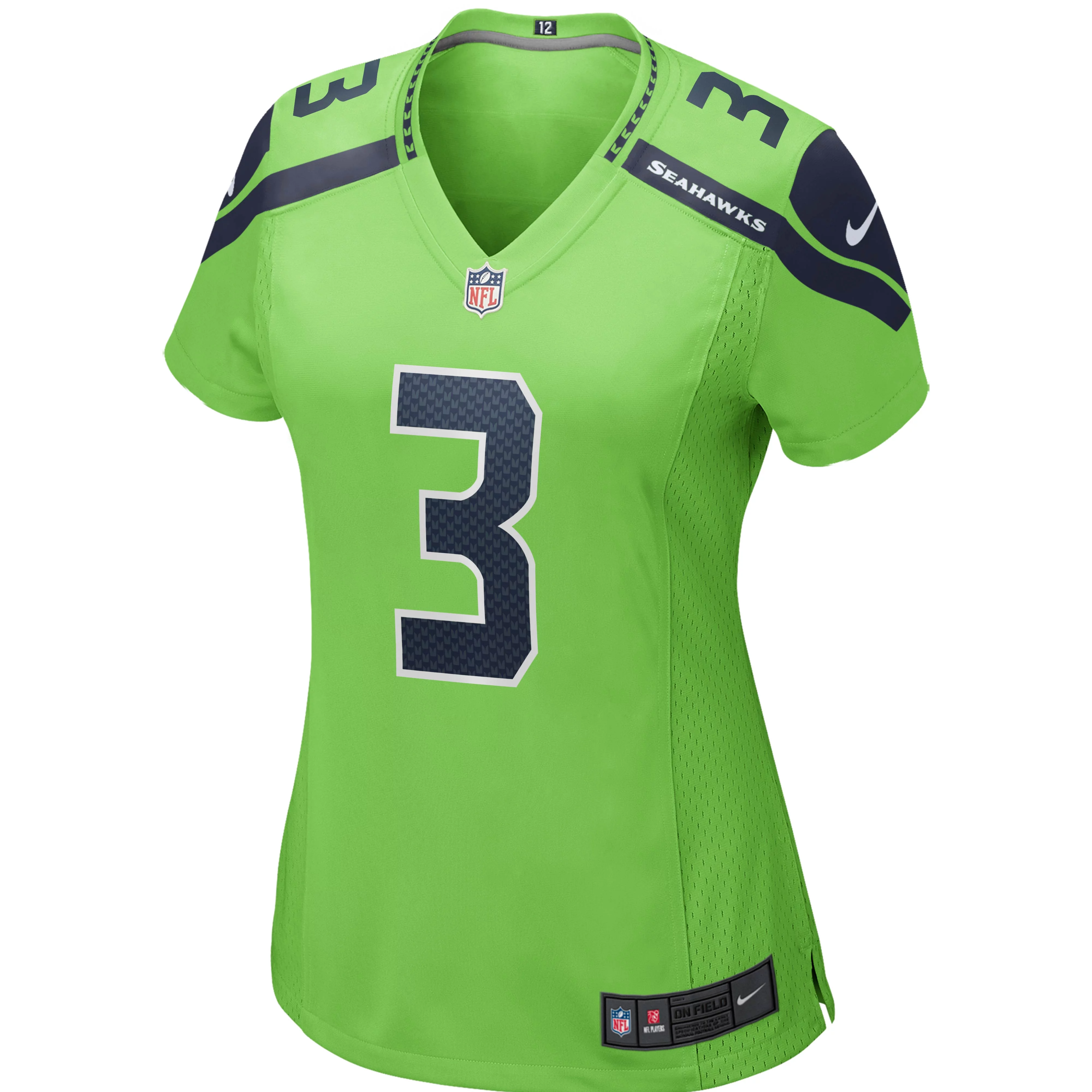 Women's Nike Russell Wilson Neon Green Seattle Seahawks Alternate Game Jersey