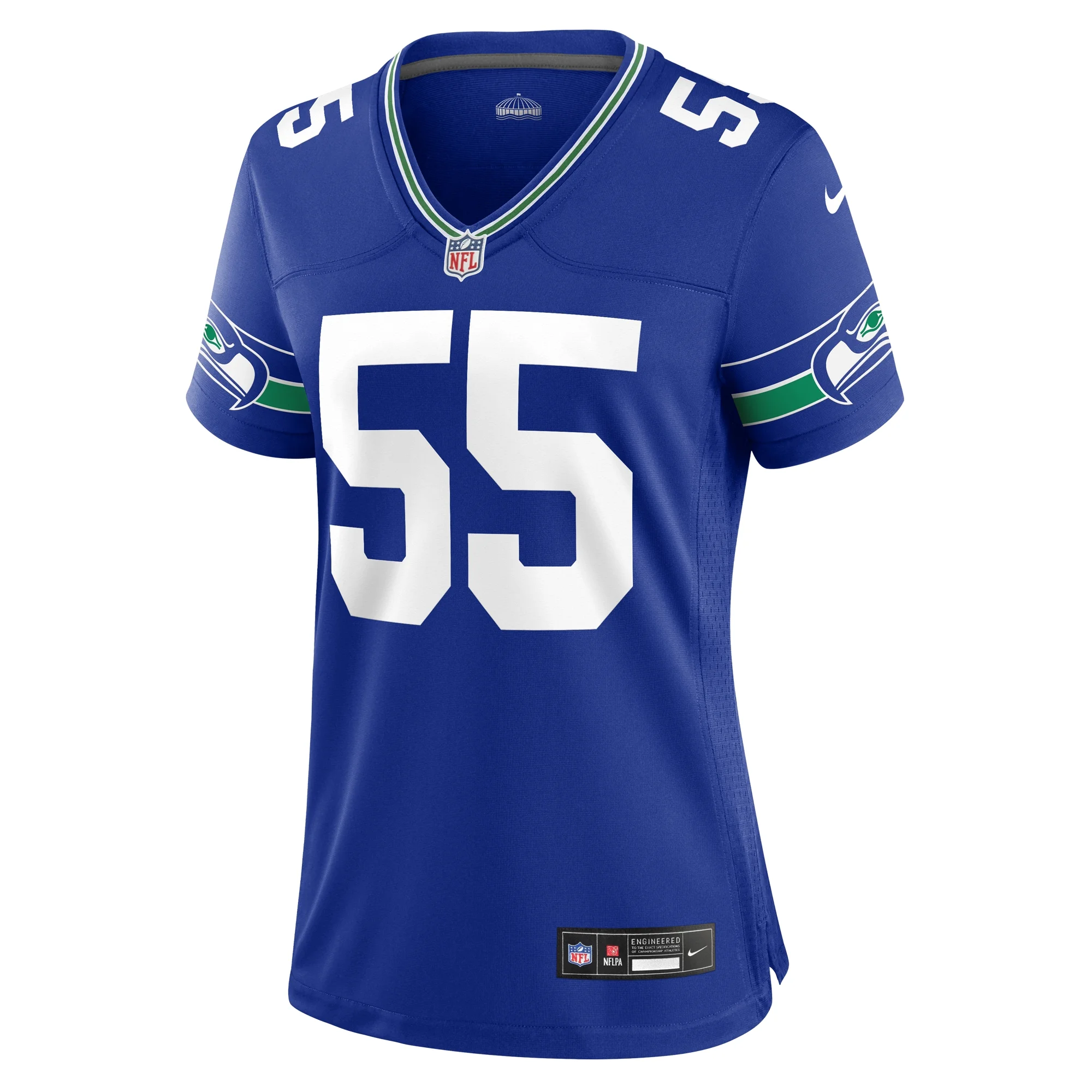 Women's Nike Brian Bosworth Royal Seattle Seahawks Throwback Retired Player Game Jersey