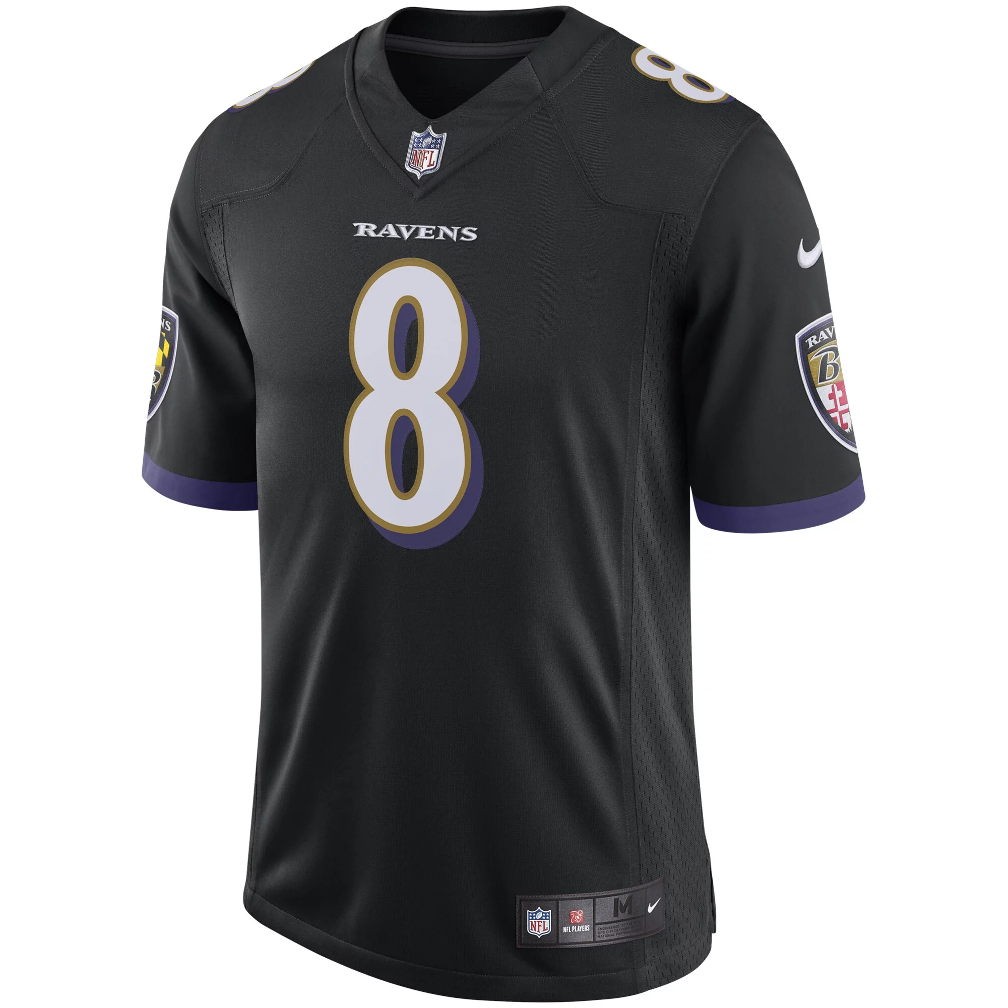 Men's Nike Lamar Jackson Black Baltimore Ravens Speed Machine Limited Jersey
