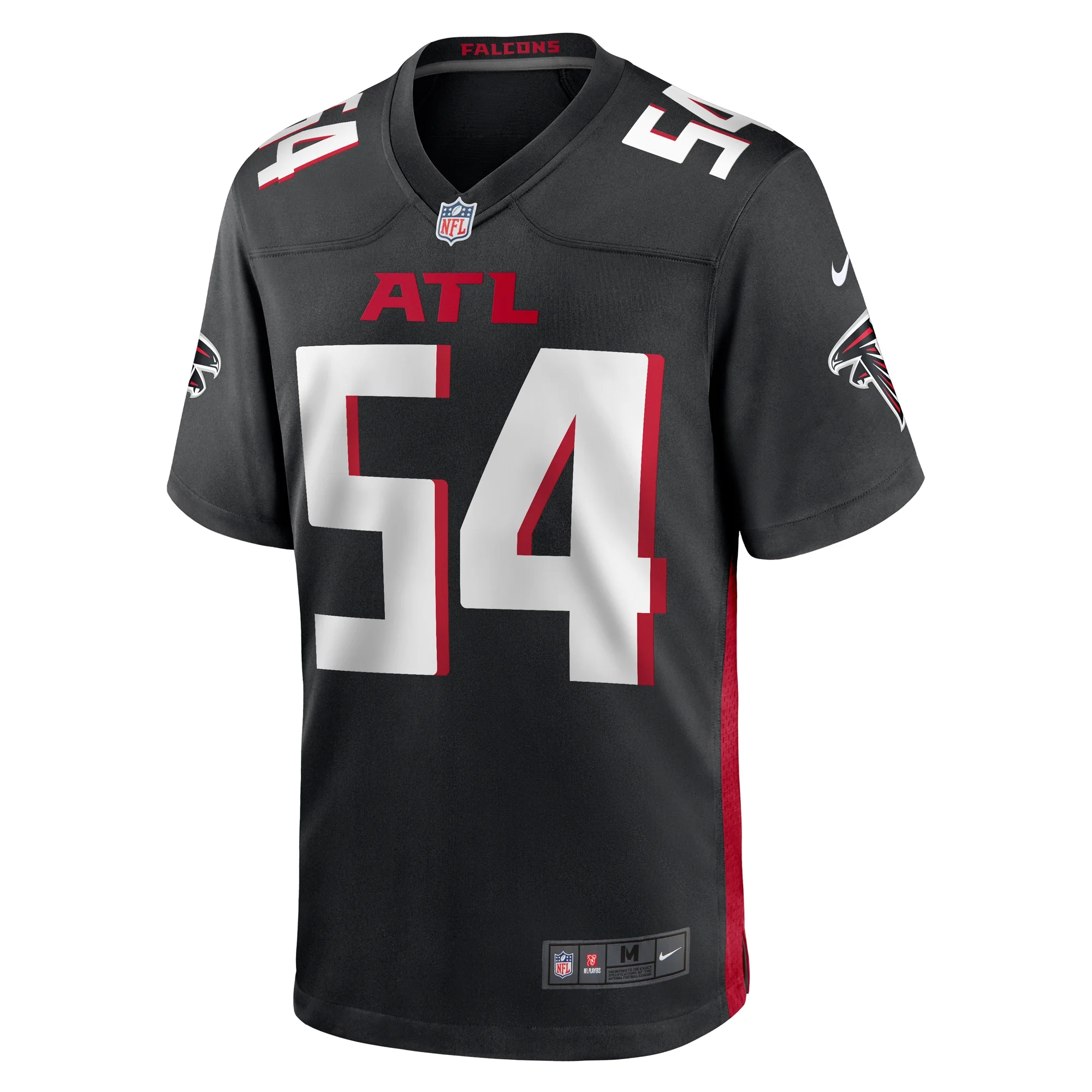 Men's Nike Justin Shaffer Black Atlanta Falcons Game Jersey