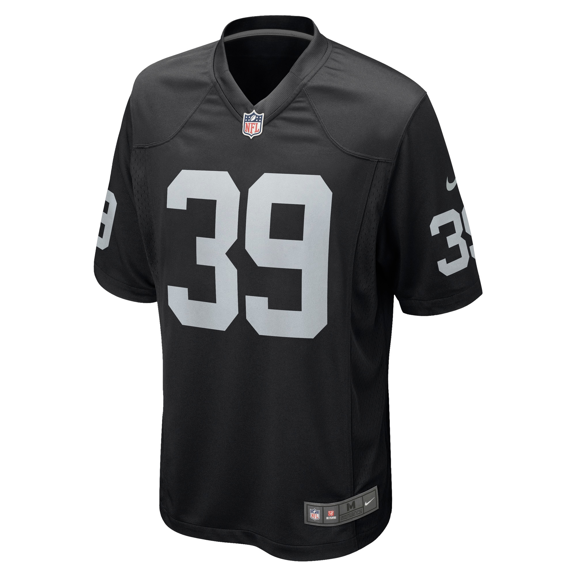 Men's Nike Nate Hobbs Black Las Vegas Raiders Game Jersey