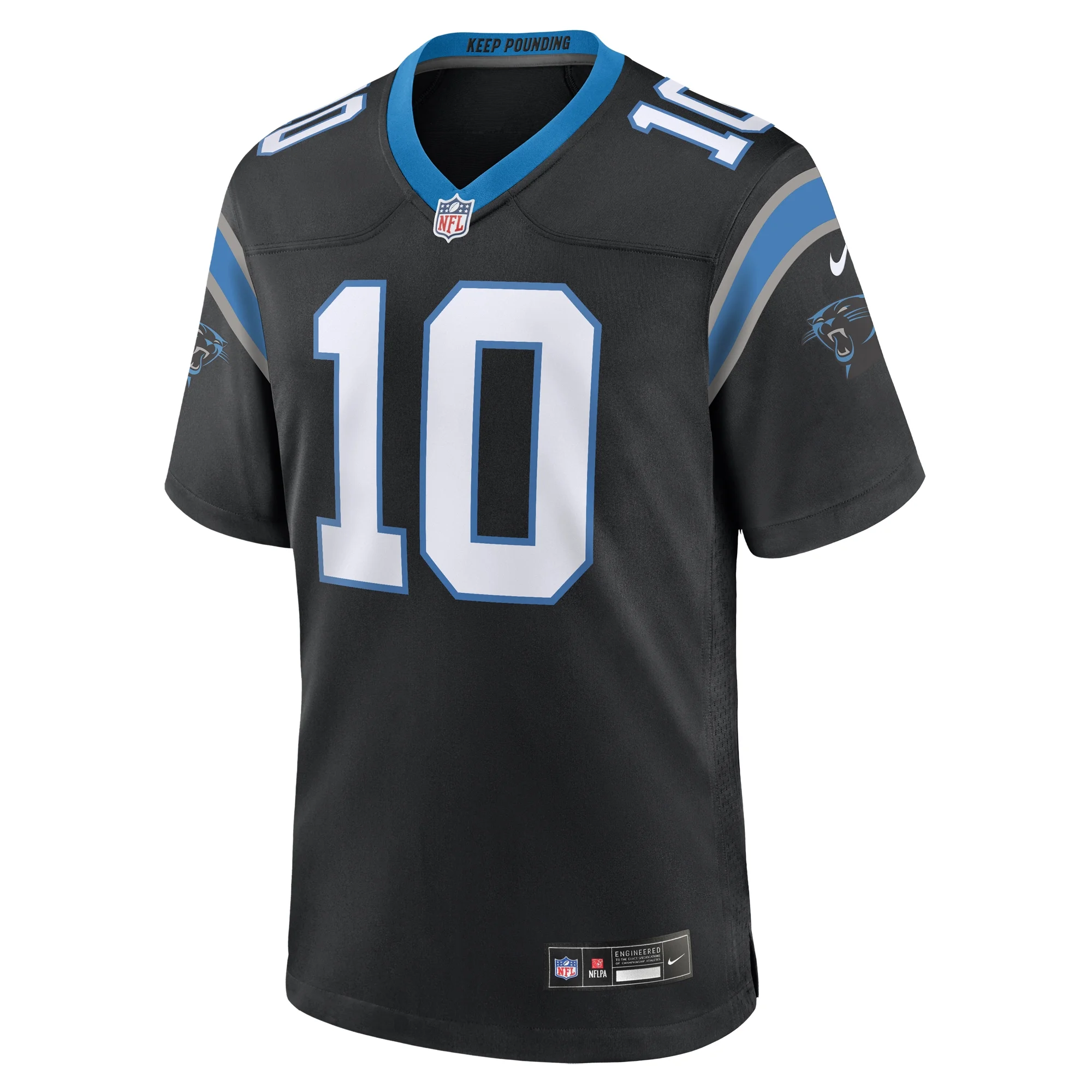 Men's Nike Johnny Hekker Black Carolina Panthers Team Game Jersey