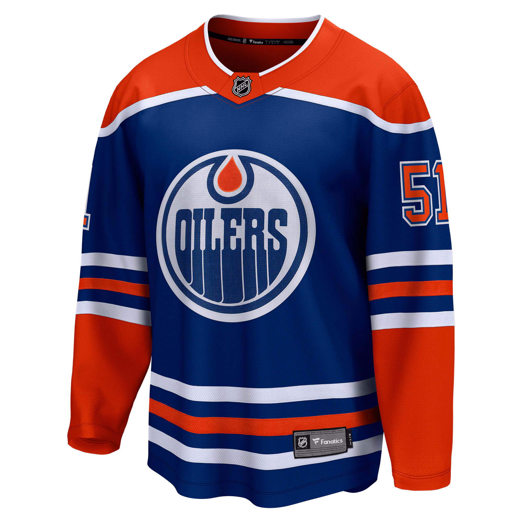 Troy Stecher Edmonton Oilers Fanatics Home Premier Breakaway Player Jersey - Royal