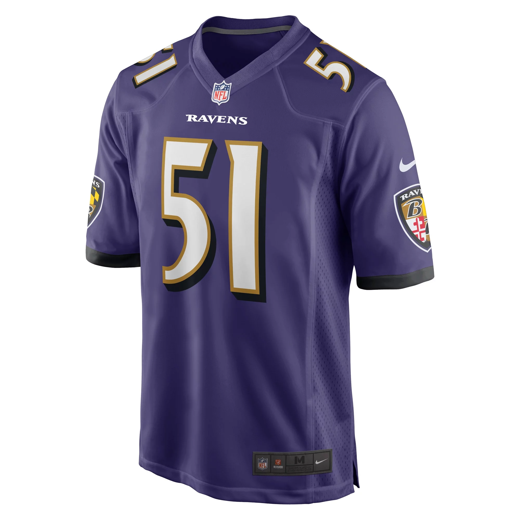 Men's Nike Josh Ross Purple Baltimore Ravens Game Player Jersey