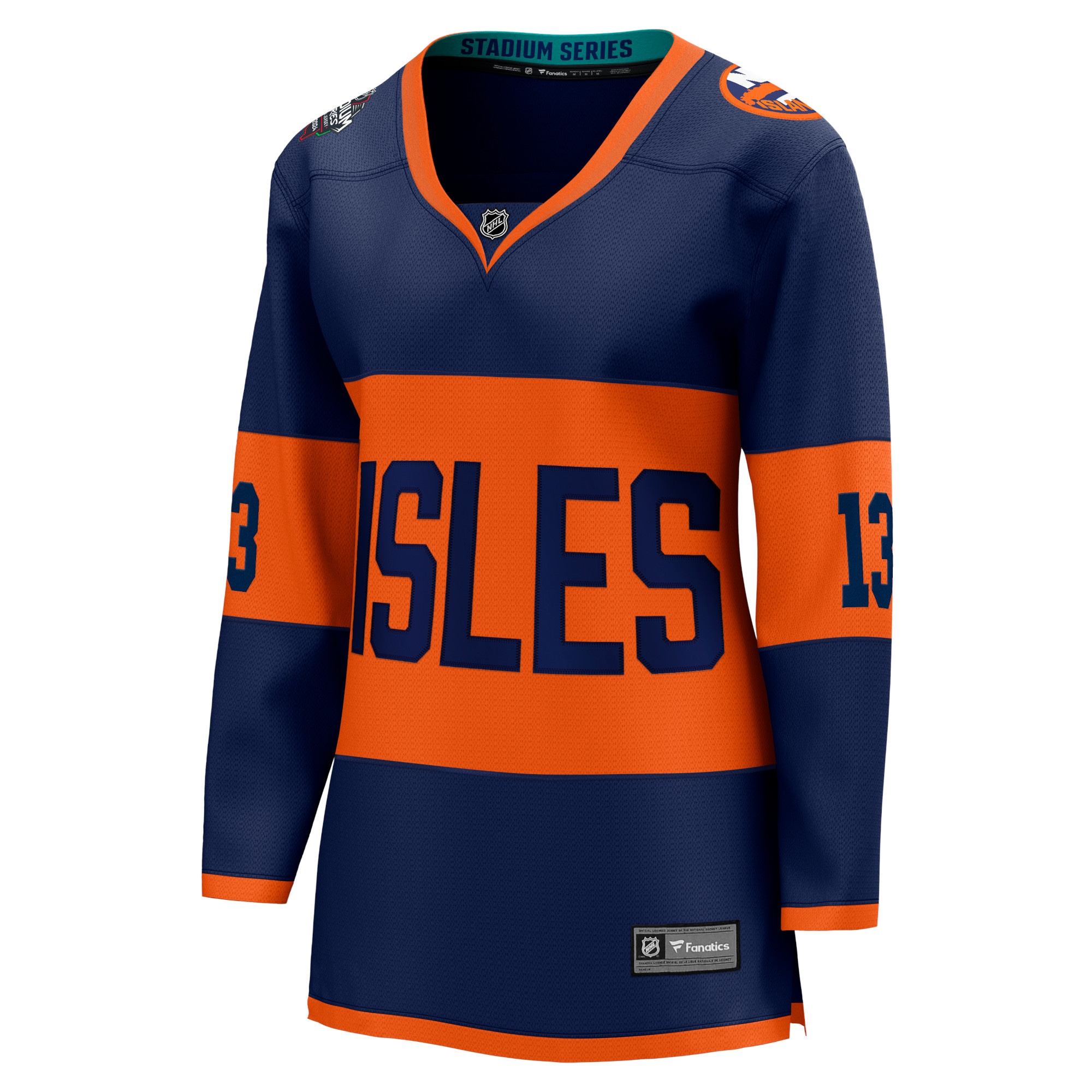 Mathew Barzal New York Islanders Fanatics Women's 2024 NHL Stadium Series Breakaway Player Jersey – Navy