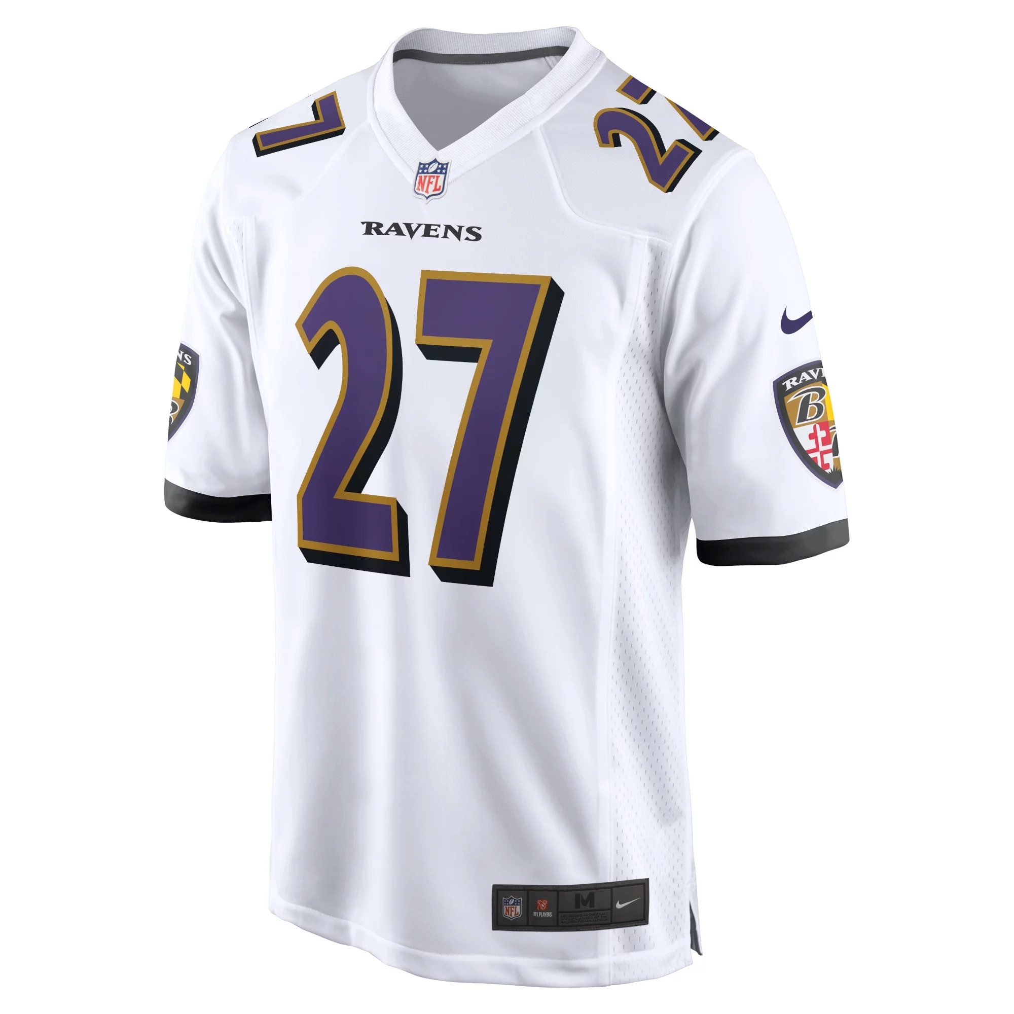 Men's Nike J.K. Dobbins White Baltimore Ravens Game Jersey