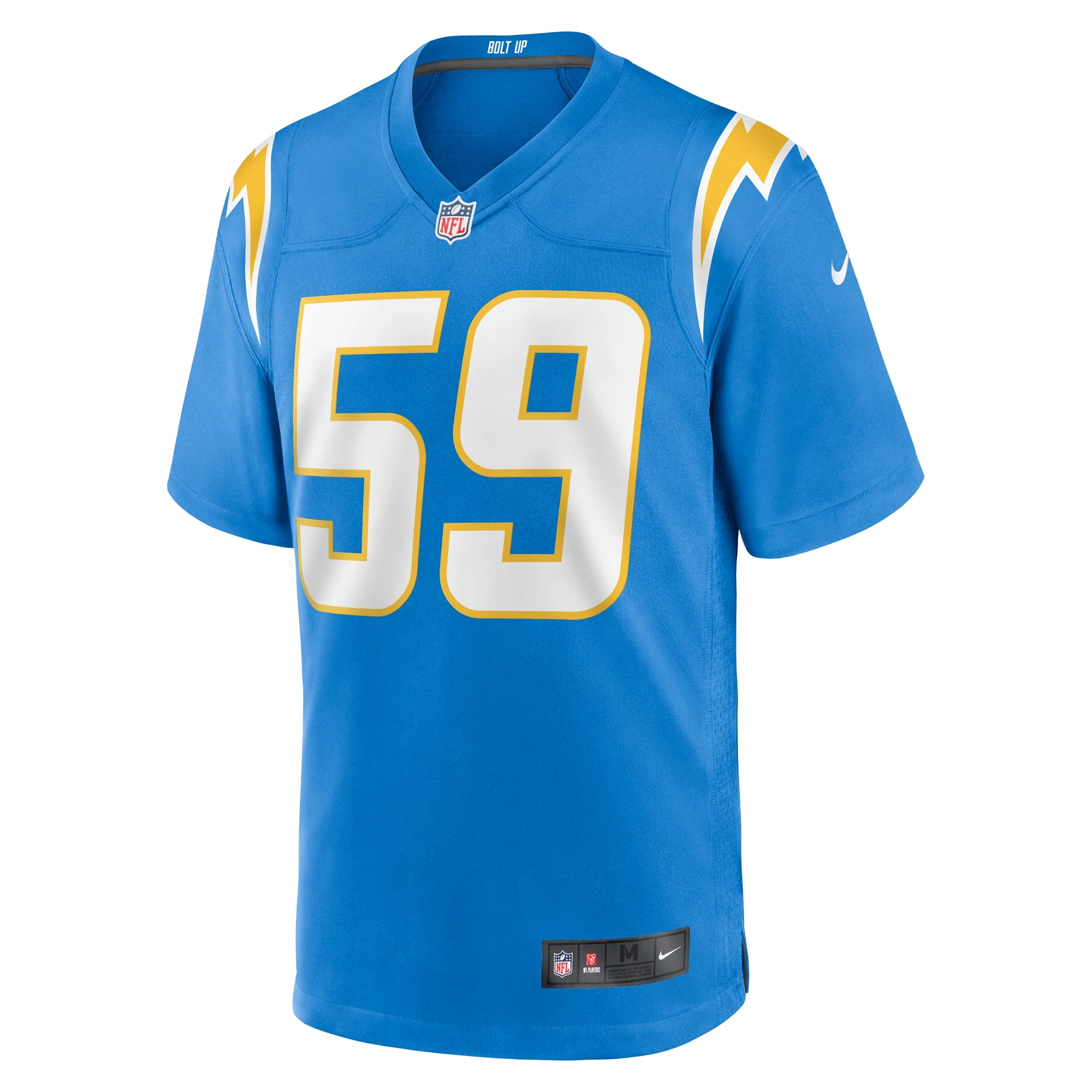 Men's Nike Troy Reeder Powder Blue Los Angeles Chargers Team Game Jersey