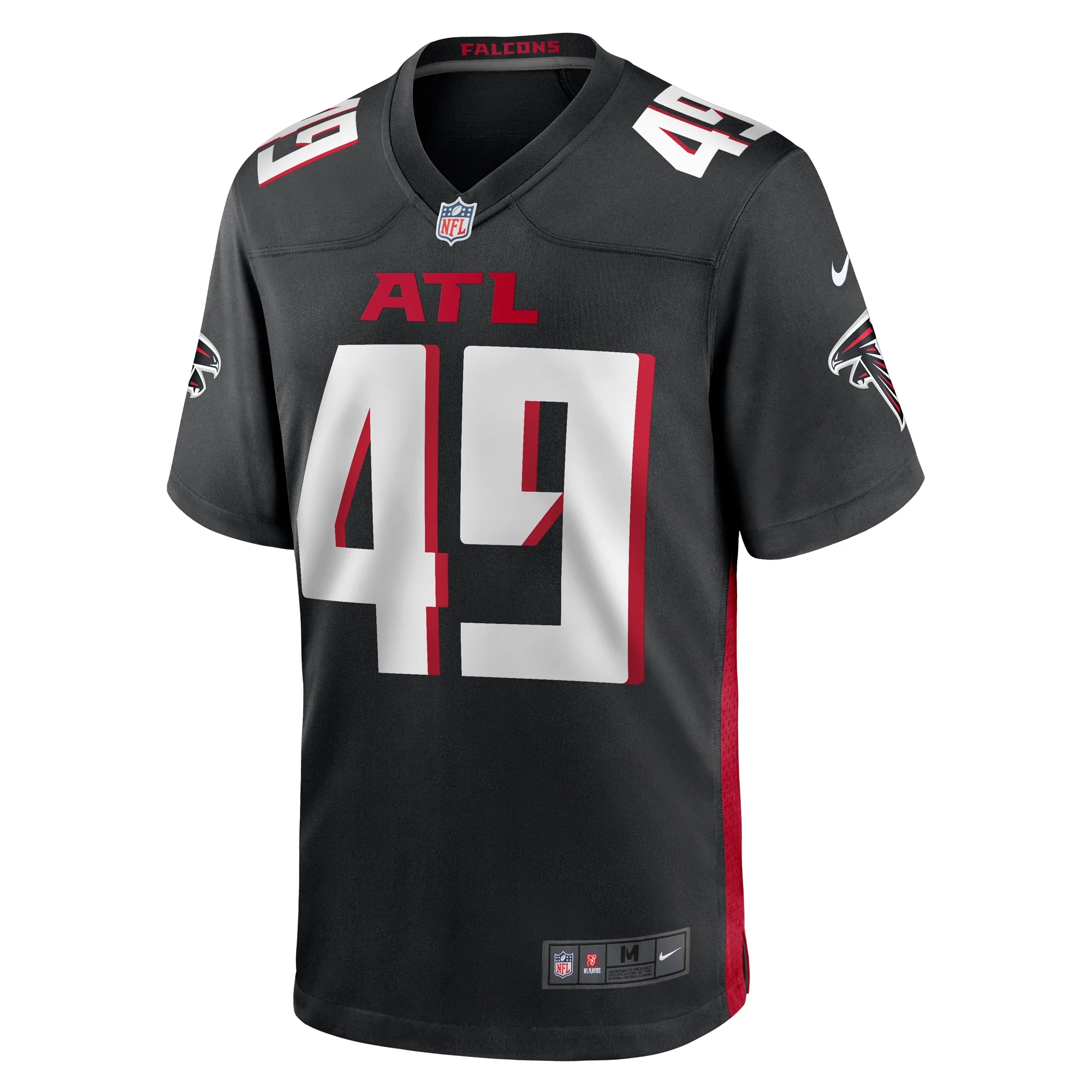 Men's Nike Liam McCullough Black Atlanta Falcons Team Game Jersey