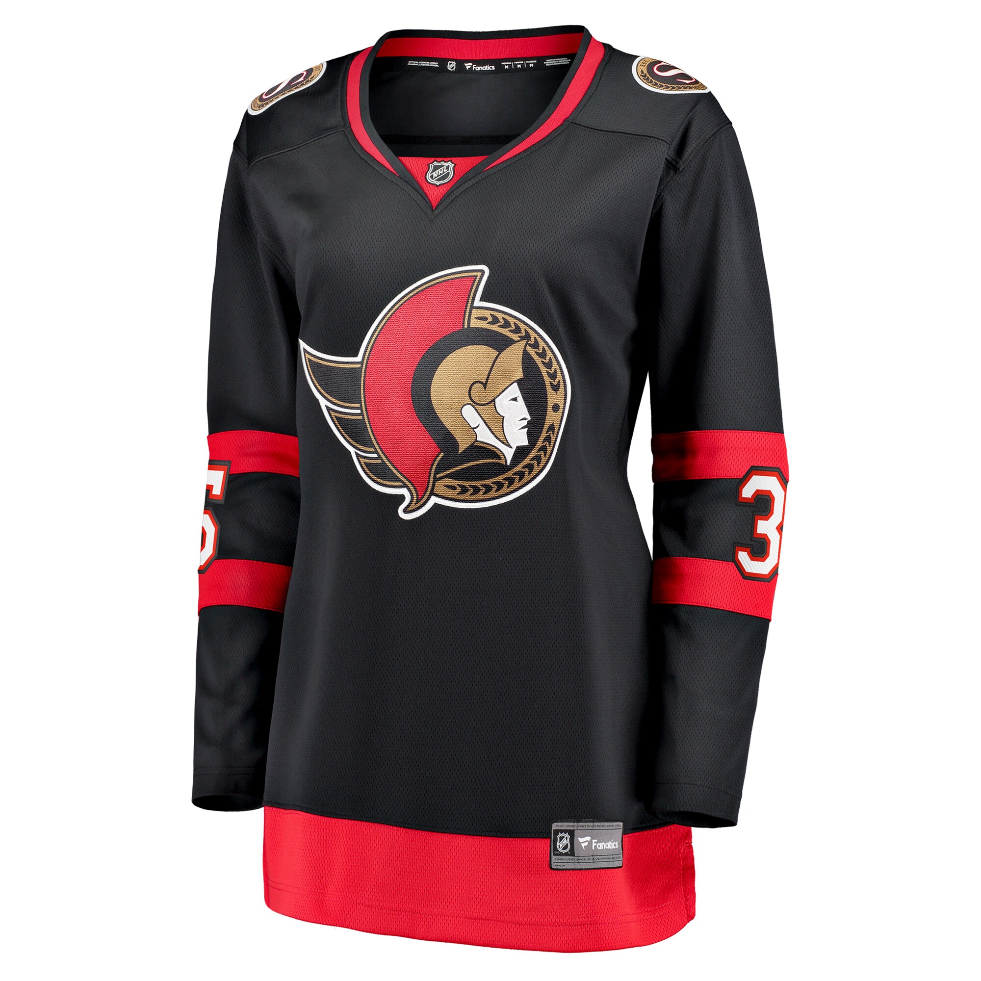 Linus Ullmark Ottawa Senators Fanatics Women's Home Premier Breakaway Player Jersey - Black