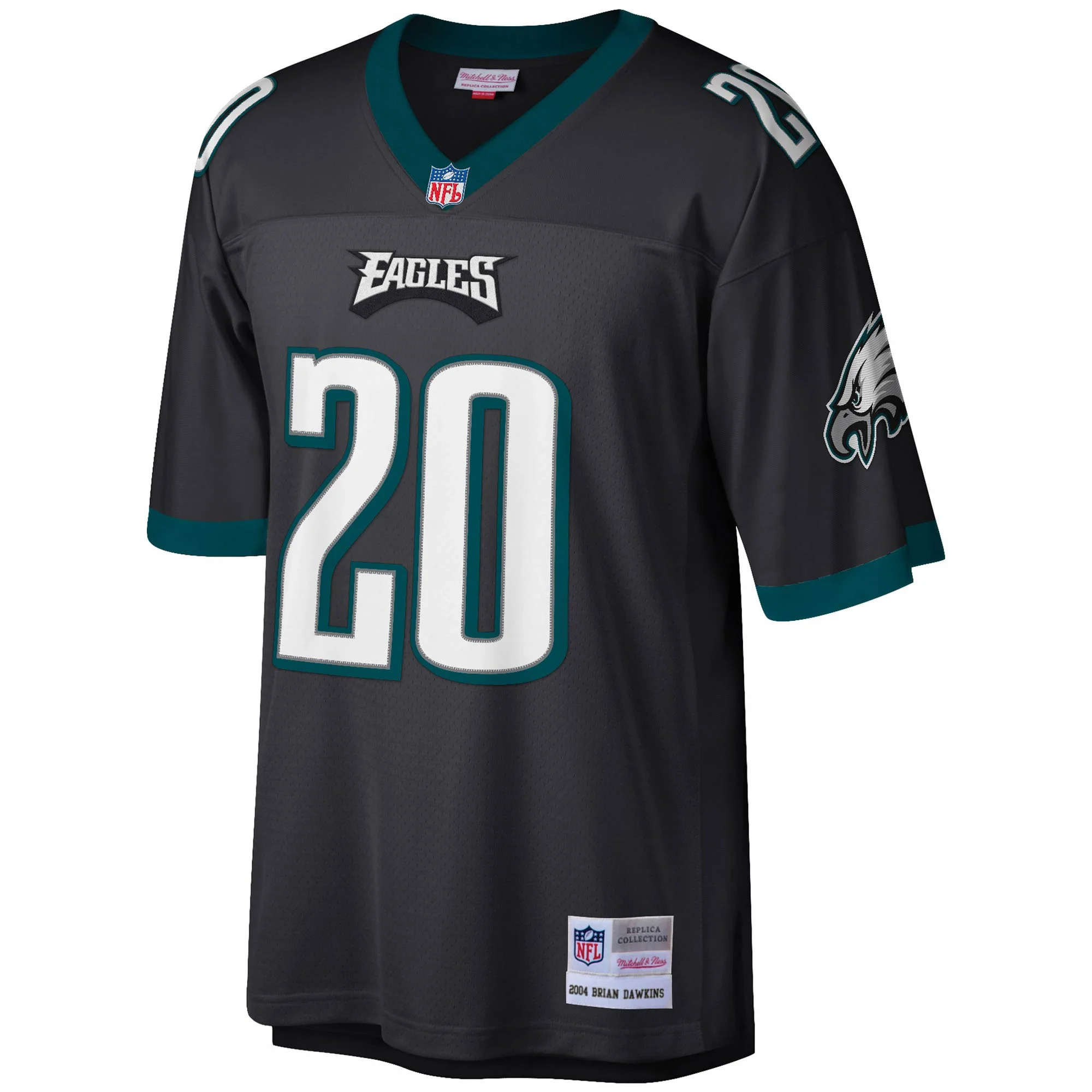 Men's Mitchell & Ness Brian Dawkins Black Philadelphia Eagles Legacy Replica Jersey