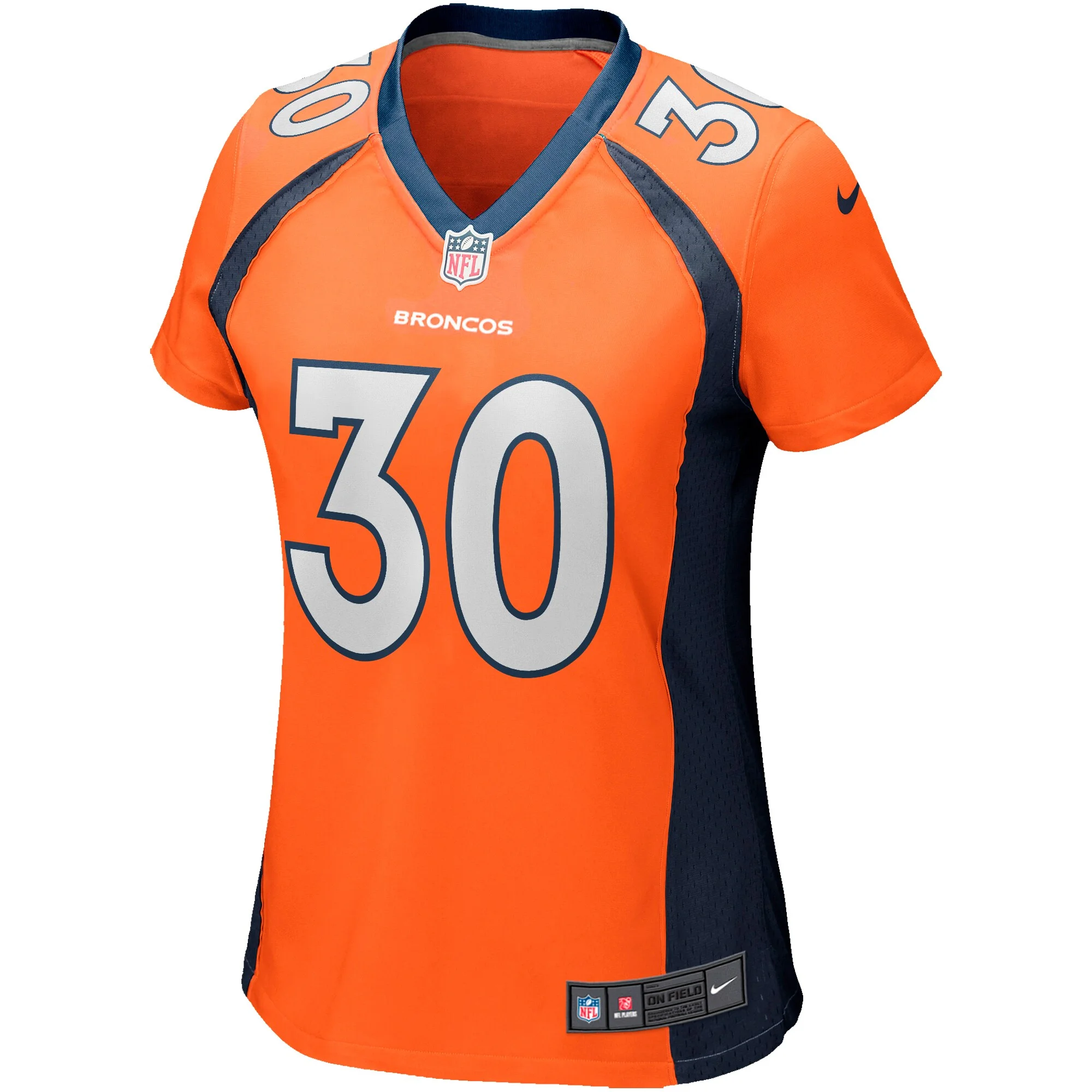 Women's Nike Terrell Davis Orange Denver Broncos Game Retired Player Jersey