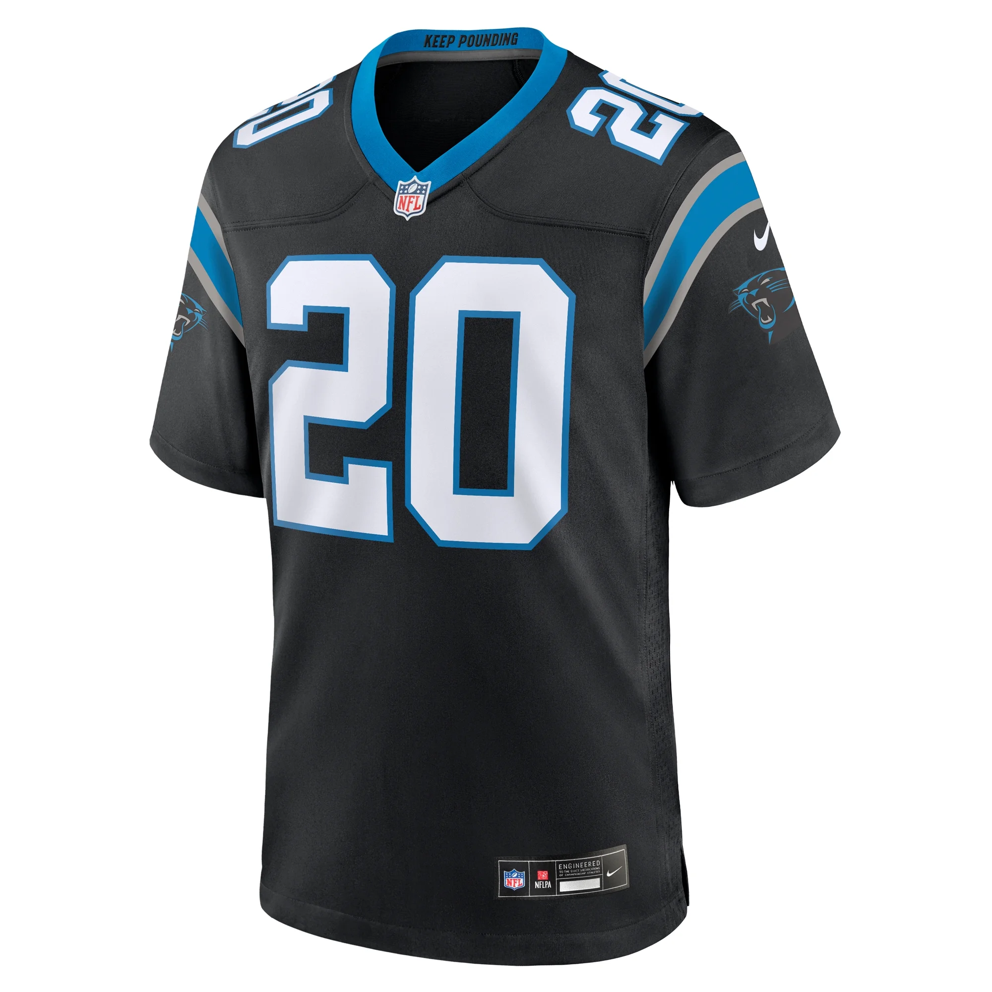 Men's Nike Eric Rowe Black Carolina Panthers Game Jersey
