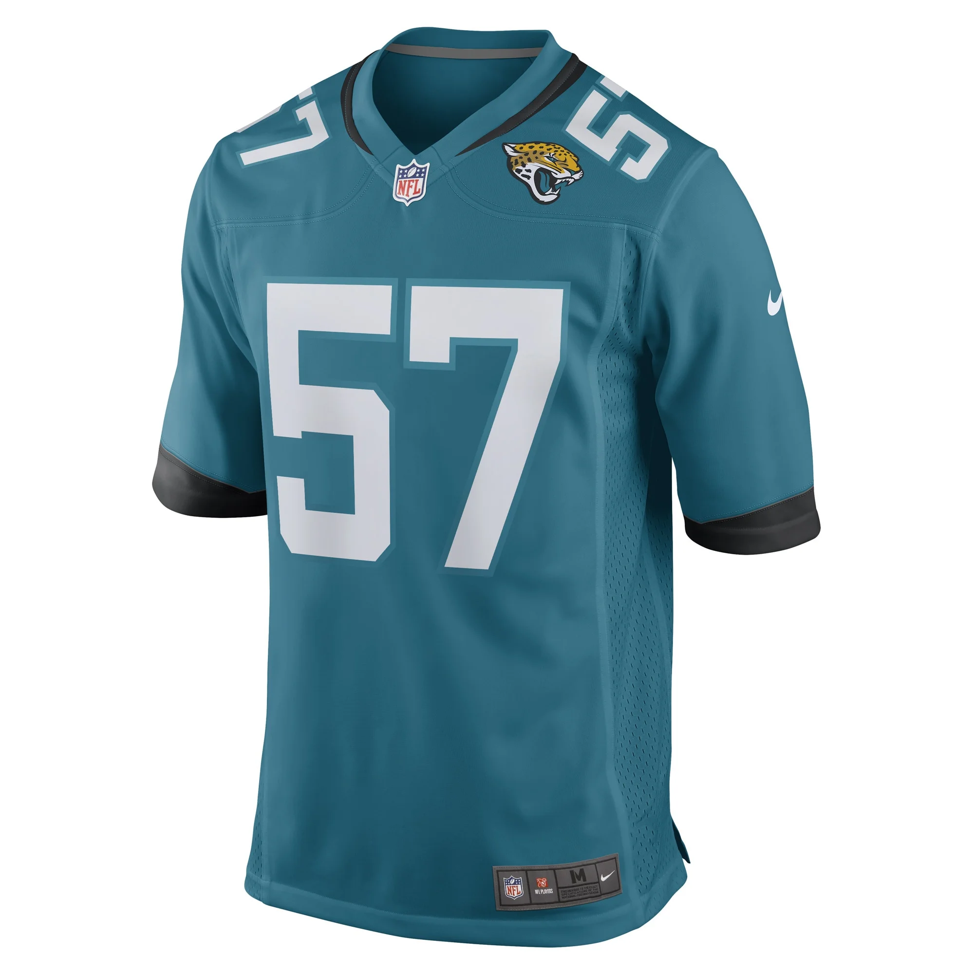 Men's Nike Caleb Johnson Teal Jacksonville Jaguars Game Player Jersey