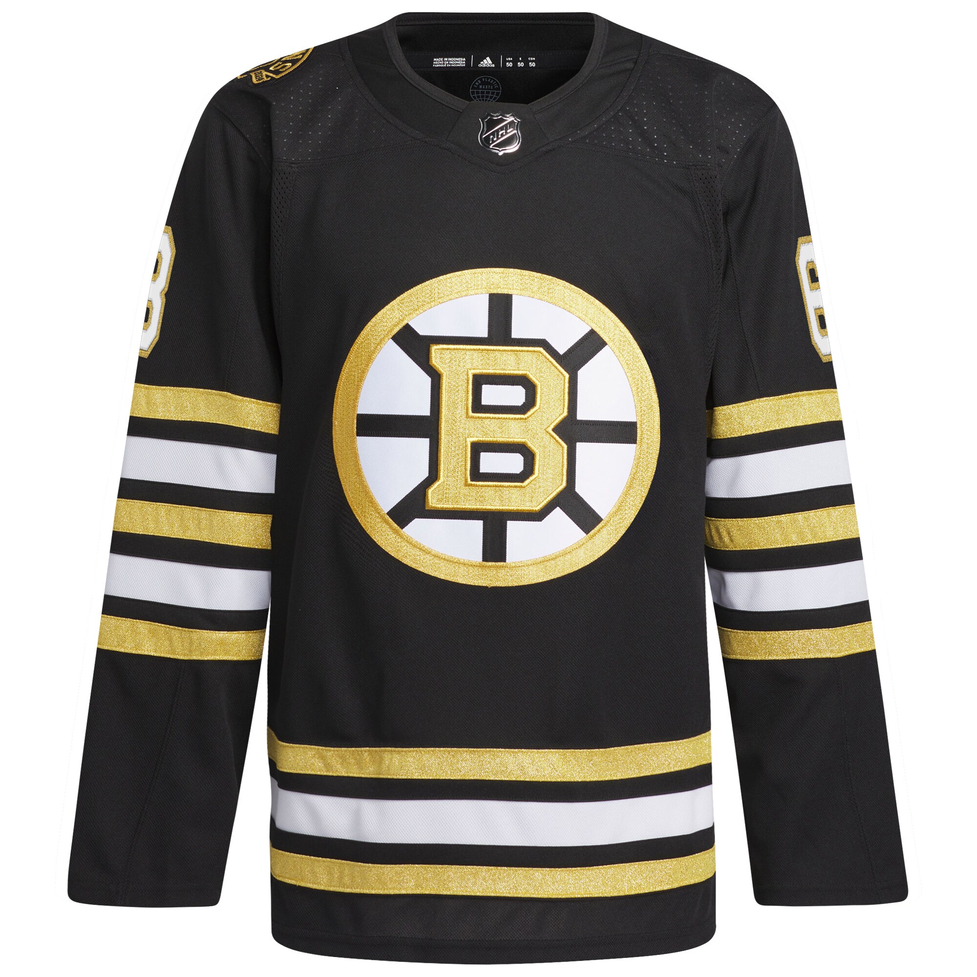Brad Marchand Boston Bruins adidas  Primegreen 100th Anniversary Authentic Player Jersey - Black