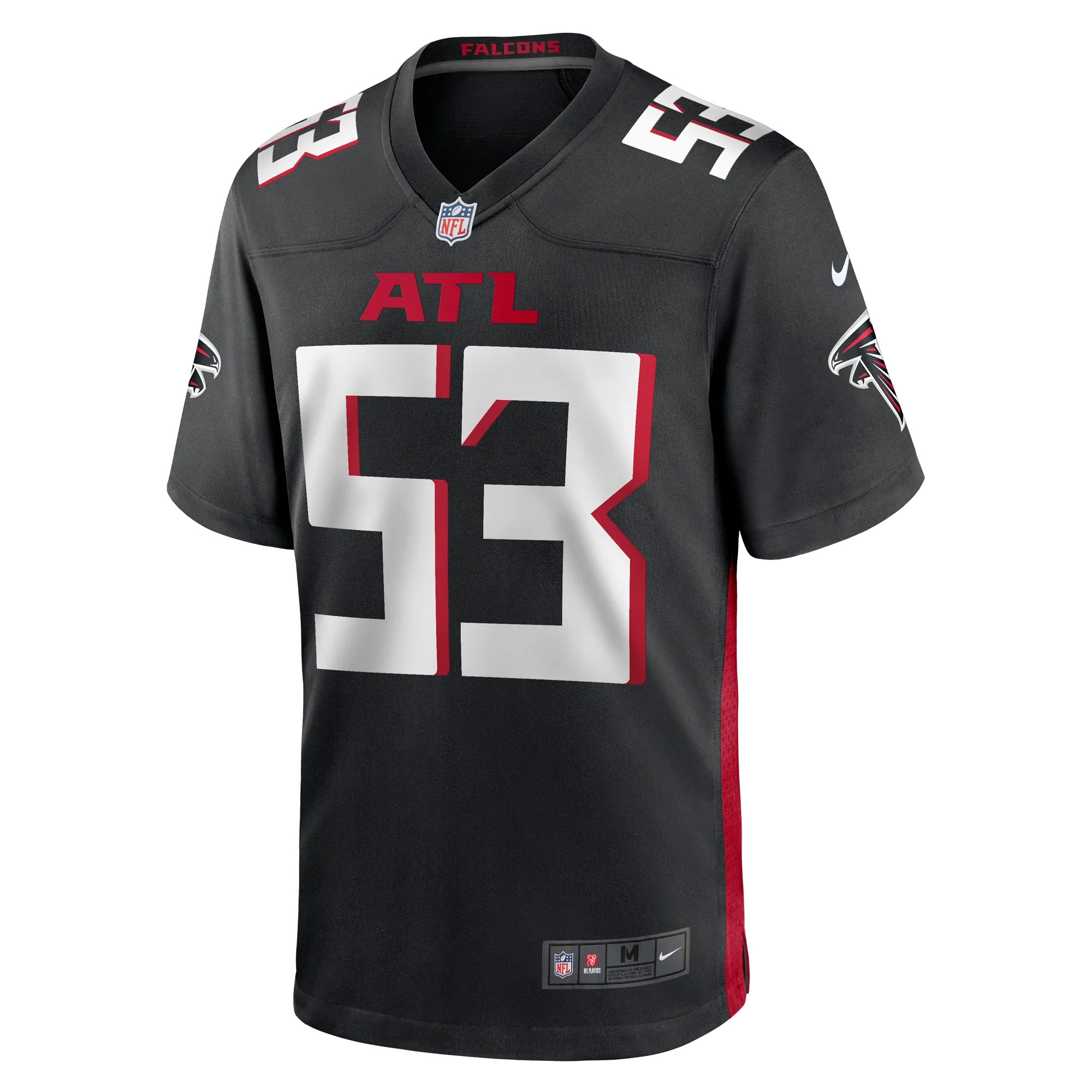 Men's Nike Nate Landman Black Atlanta Falcons Team Game Jersey