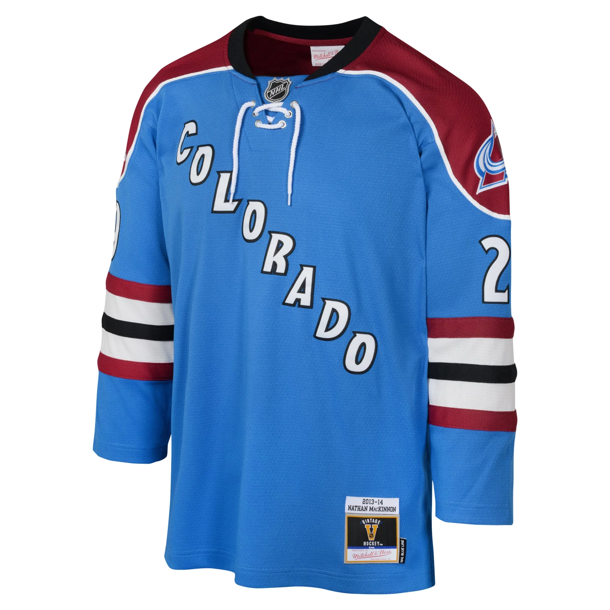Youth Mitchell & Ness Nathan MacKinnon White Colorado Avalanche 2013 Blue Line Player Jersey