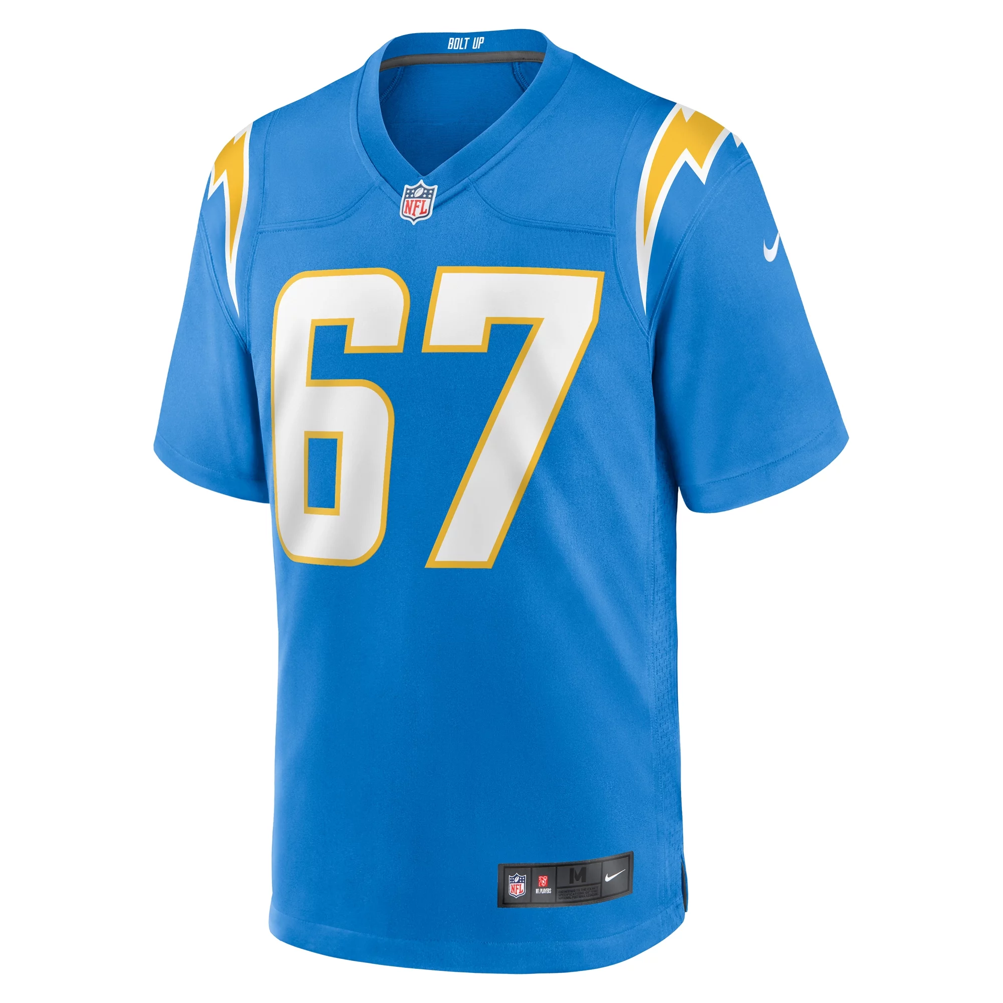 Men's Nike CJ Okoye Powder Blue Los Angeles Chargers Team Game Jersey