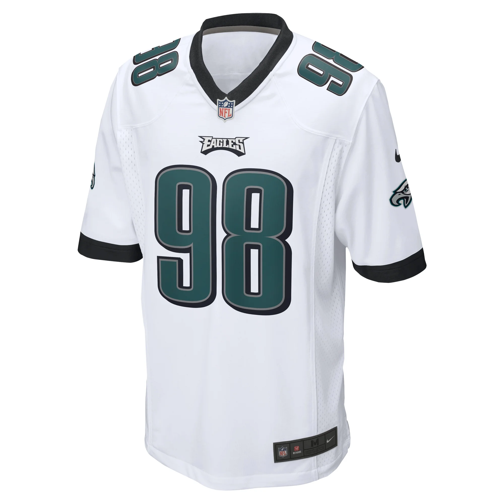 Men's Nike Jalen Carter White Philadelphia Eagles Game Jersey