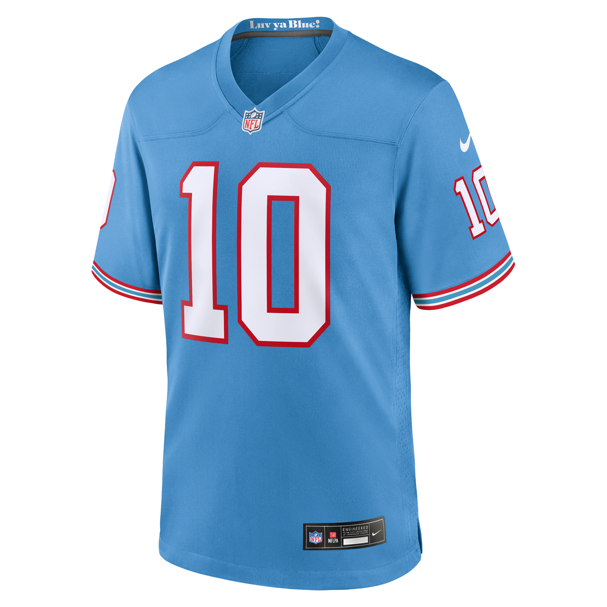 Men's Nike DeAndre Hopkins Light Blue Tennessee Titans Oilers Throwback Player Game Jersey
