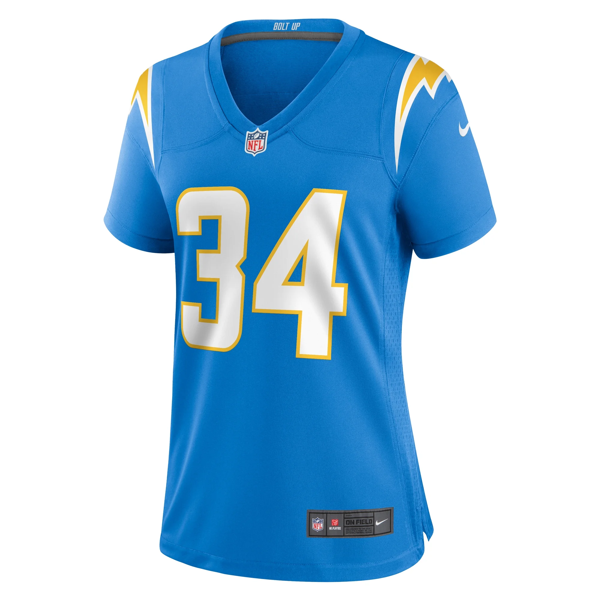 Women's Nike Jaret Patterson Powder Blue Los Angeles Chargers Team Game Jersey