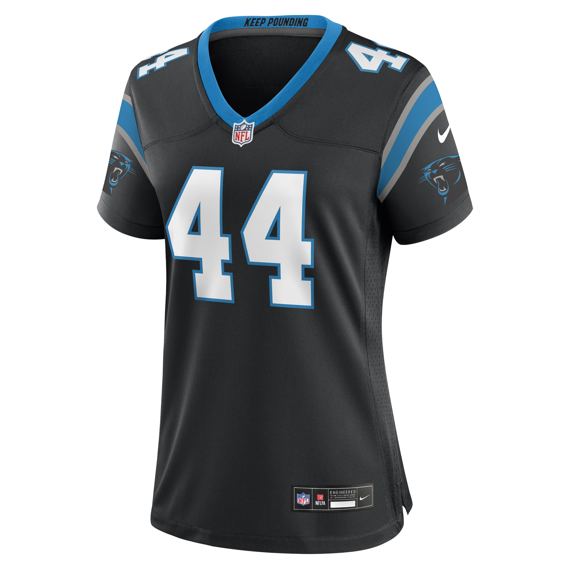 Women's Nike J.J. Jansen Black Carolina Panthers Team Game Jersey