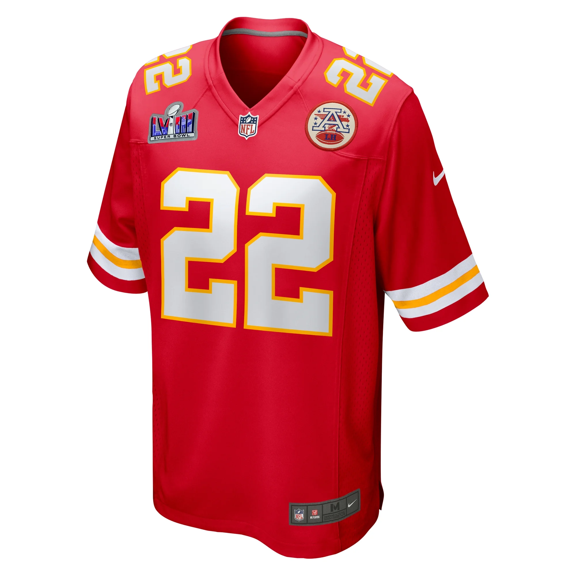 Men's Nike Trent McDuffie Red Kansas City Chiefs Super Bowl LVIII Game Jersey