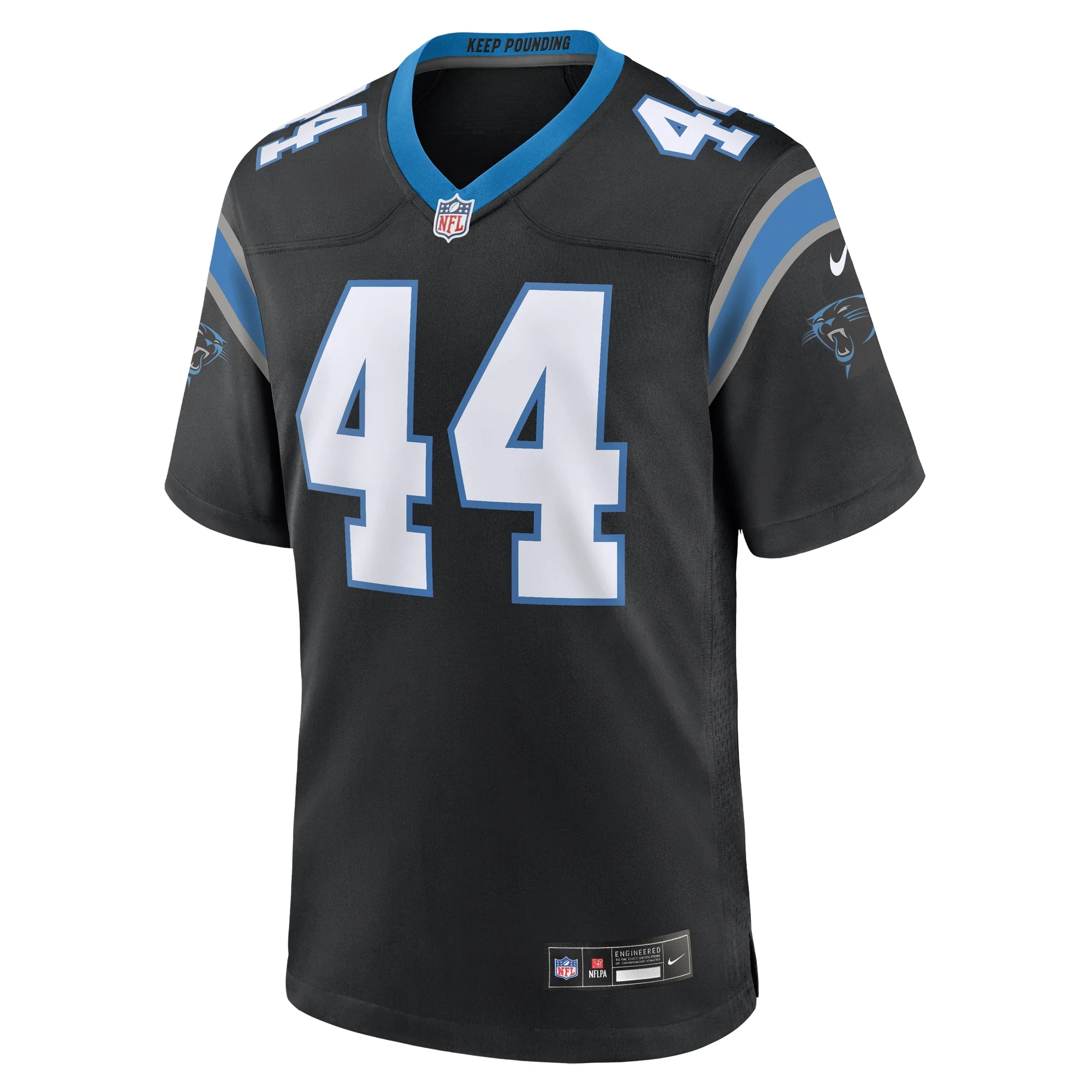 Men's Nike J.J. Jansen Black Carolina Panthers Team Game Jersey