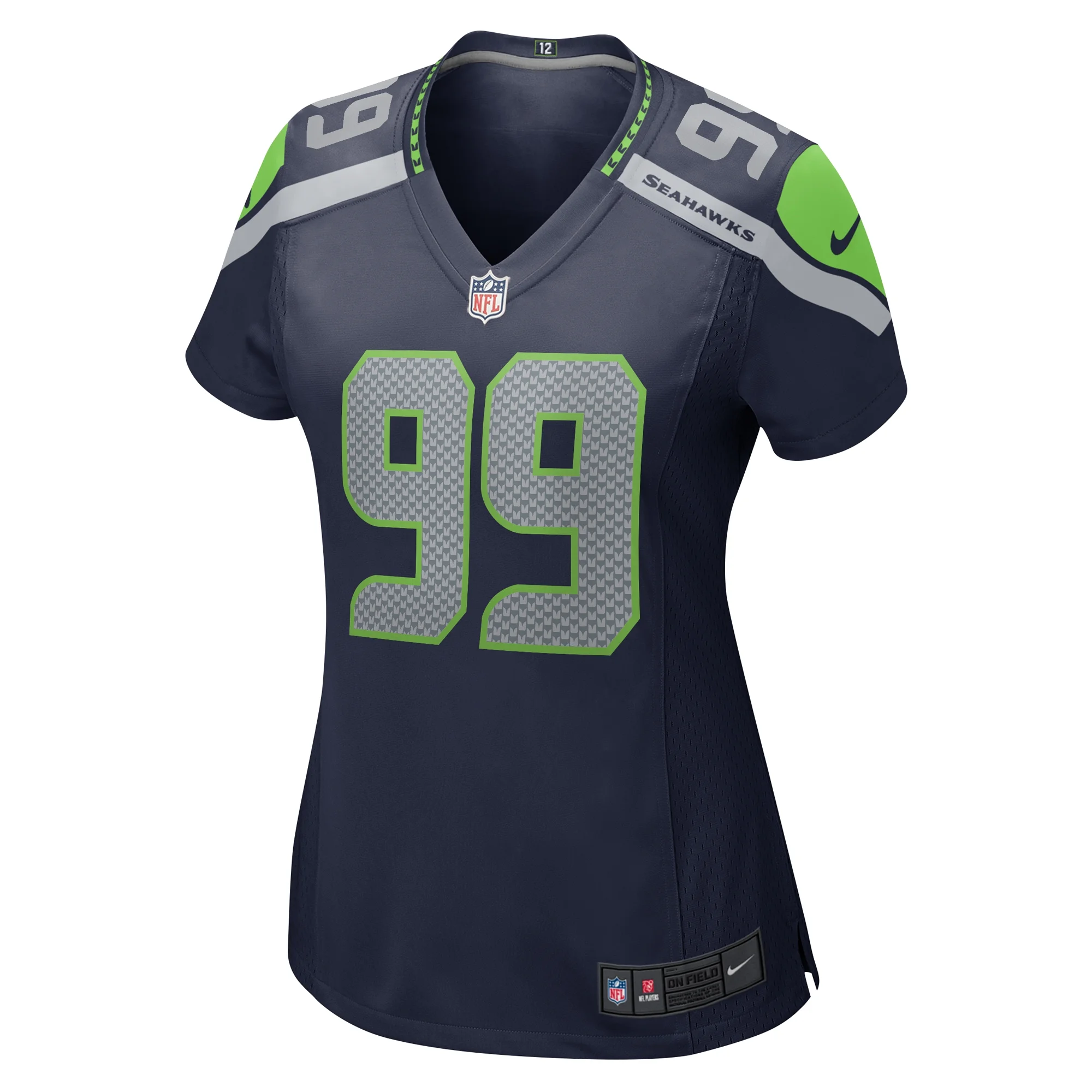 Women's Nike Carl Davis Jr. Navy Seattle Seahawks Game Jersey