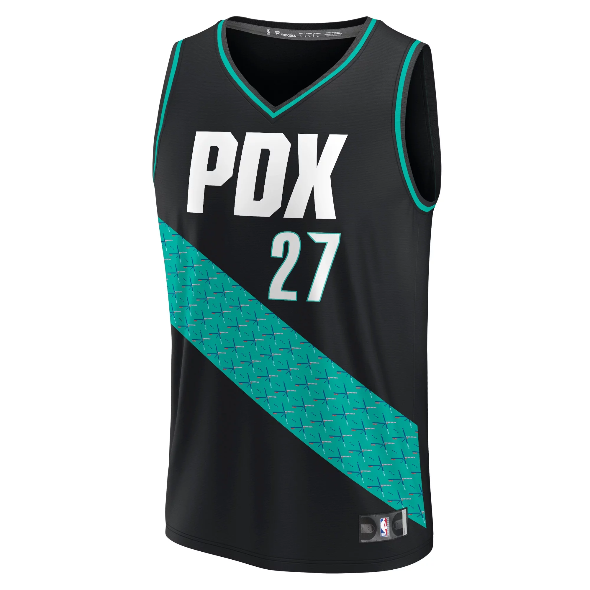 Men's Fanatics Branded Jusuf Nurkic Black Portland Trail Blazers 2022/23 Fastbreak Jersey - City Edition