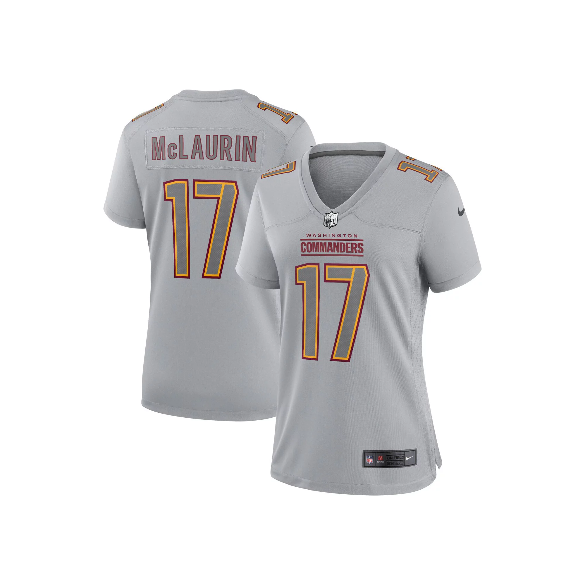 Women's Nike Terry McLaurin Gray Washington Commanders Atmosphere Fashion Game Jersey