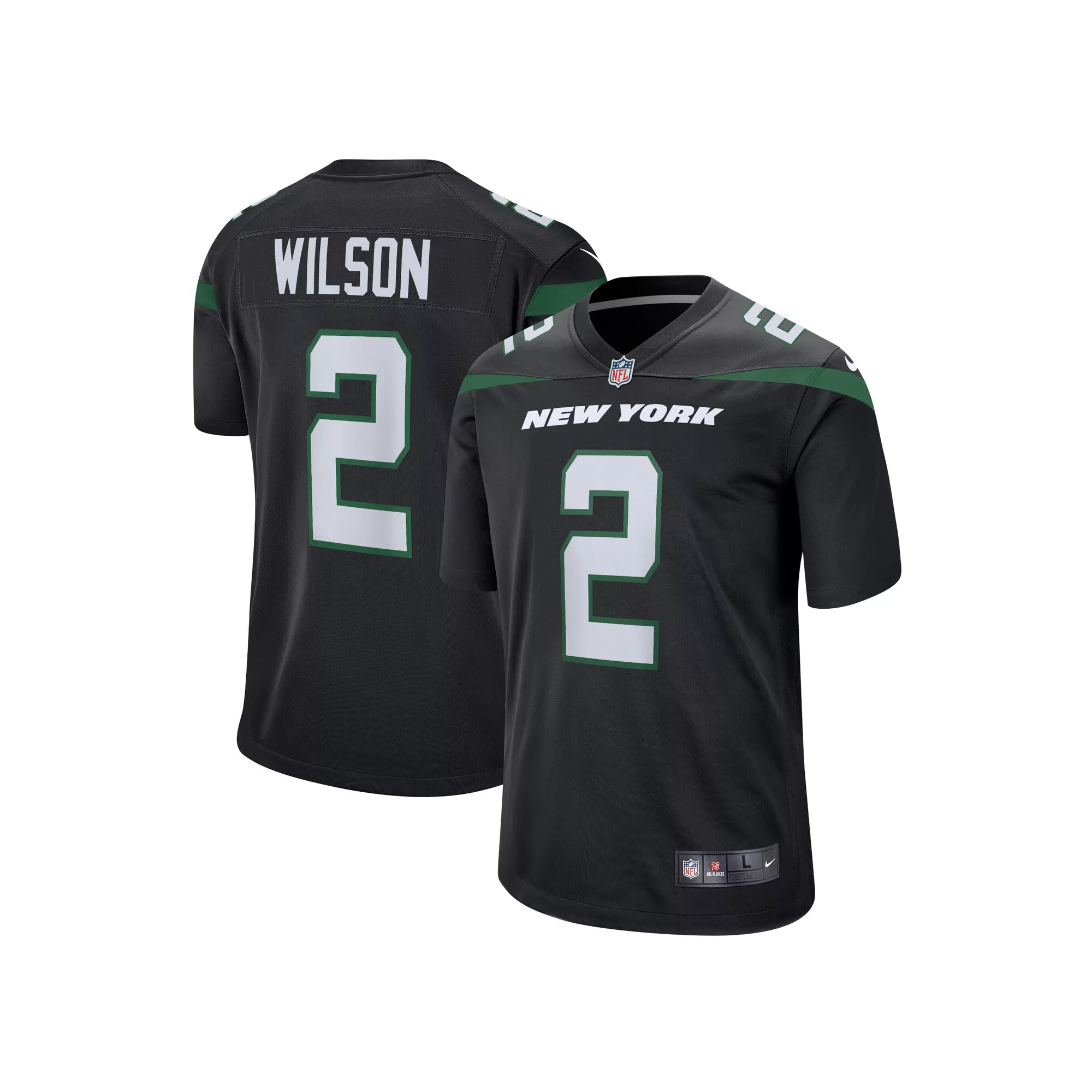 Men's Nike Zach Wilson Black New York Jets Alternate Game Jersey