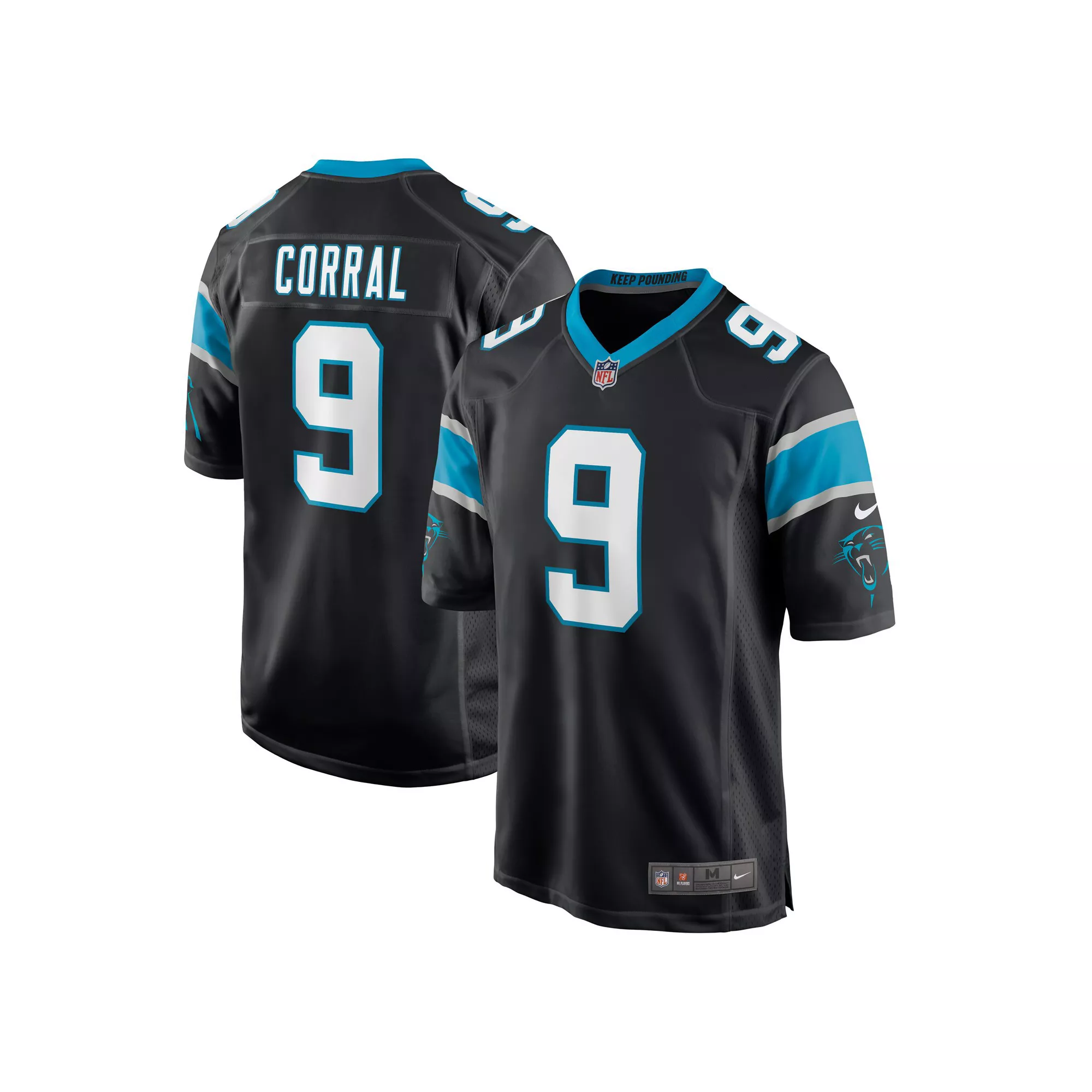 Men's Nike Matt Corral Black Carolina Panthers 2022 NFL Draft Pick Player Game Jersey