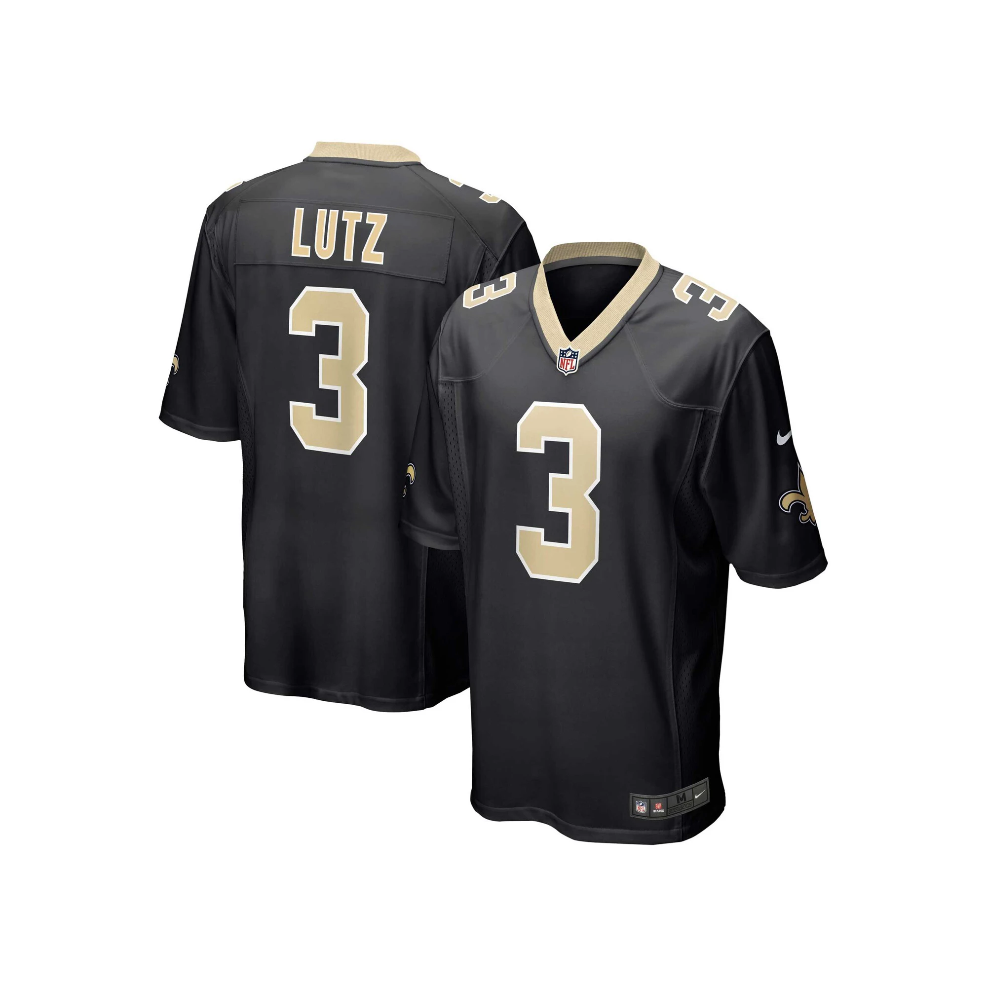 Men's Nike Wil Lutz Black New Orleans Saints Game Jersey