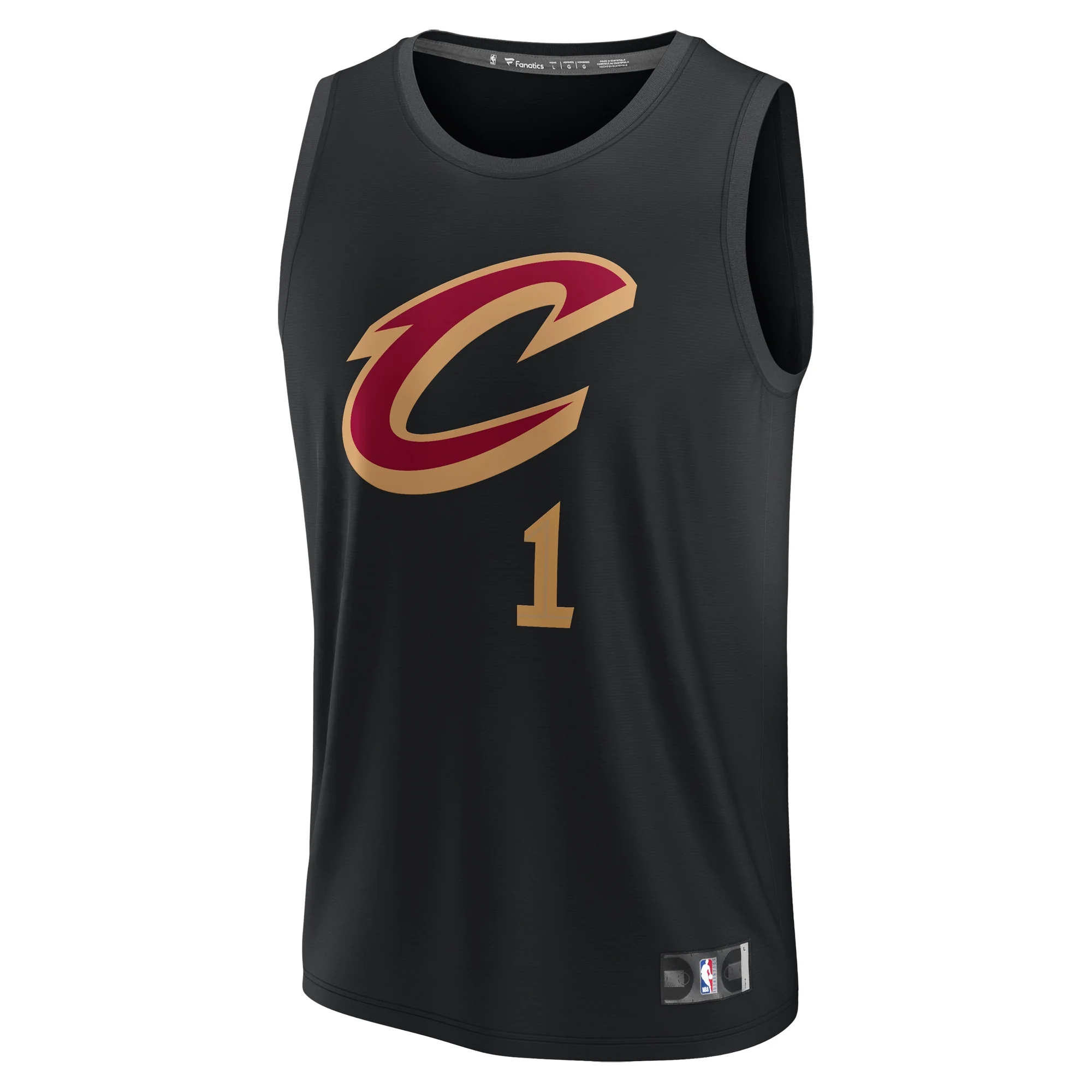 Youth Fanatics Max Strus Black Cleveland Cavaliers Fast Break Replica Player Jersey - Statement Edition