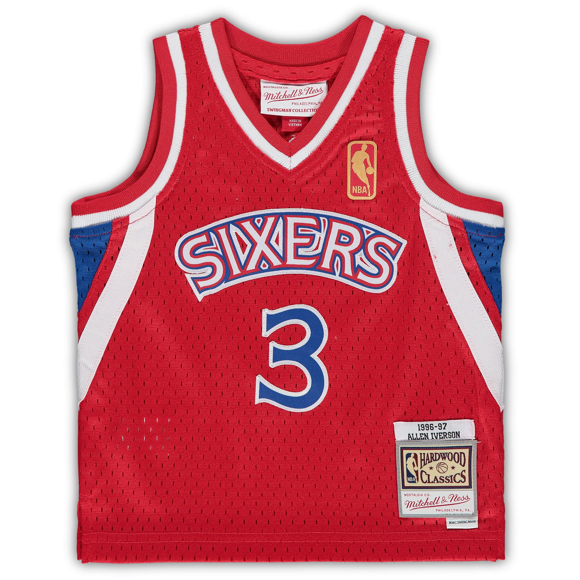 Infant Mitchell & Ness Allen Iverson Red Philadelphia 76ers 1996/97 Hardwood Classics Retired Player Jersey