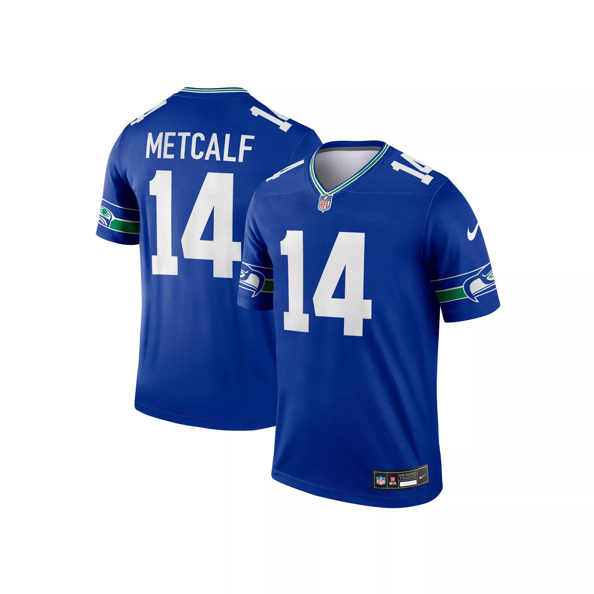 Men's Nike DK Metcalf Royal Seattle Seahawks Throwback Legend Player Jersey