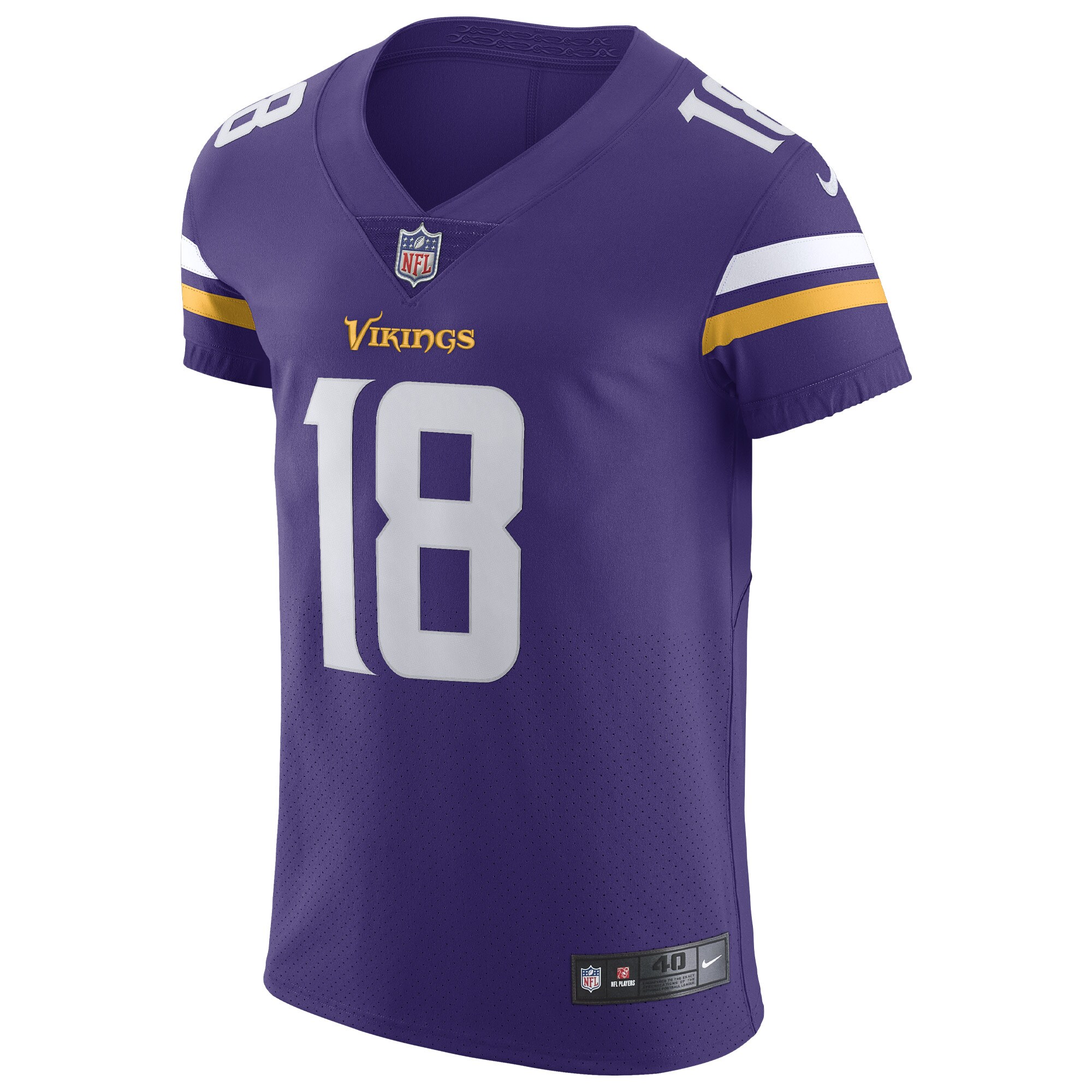 Justin Jefferson Minnesota Vikings Nike Home Vapor Elite Jersey - Purple